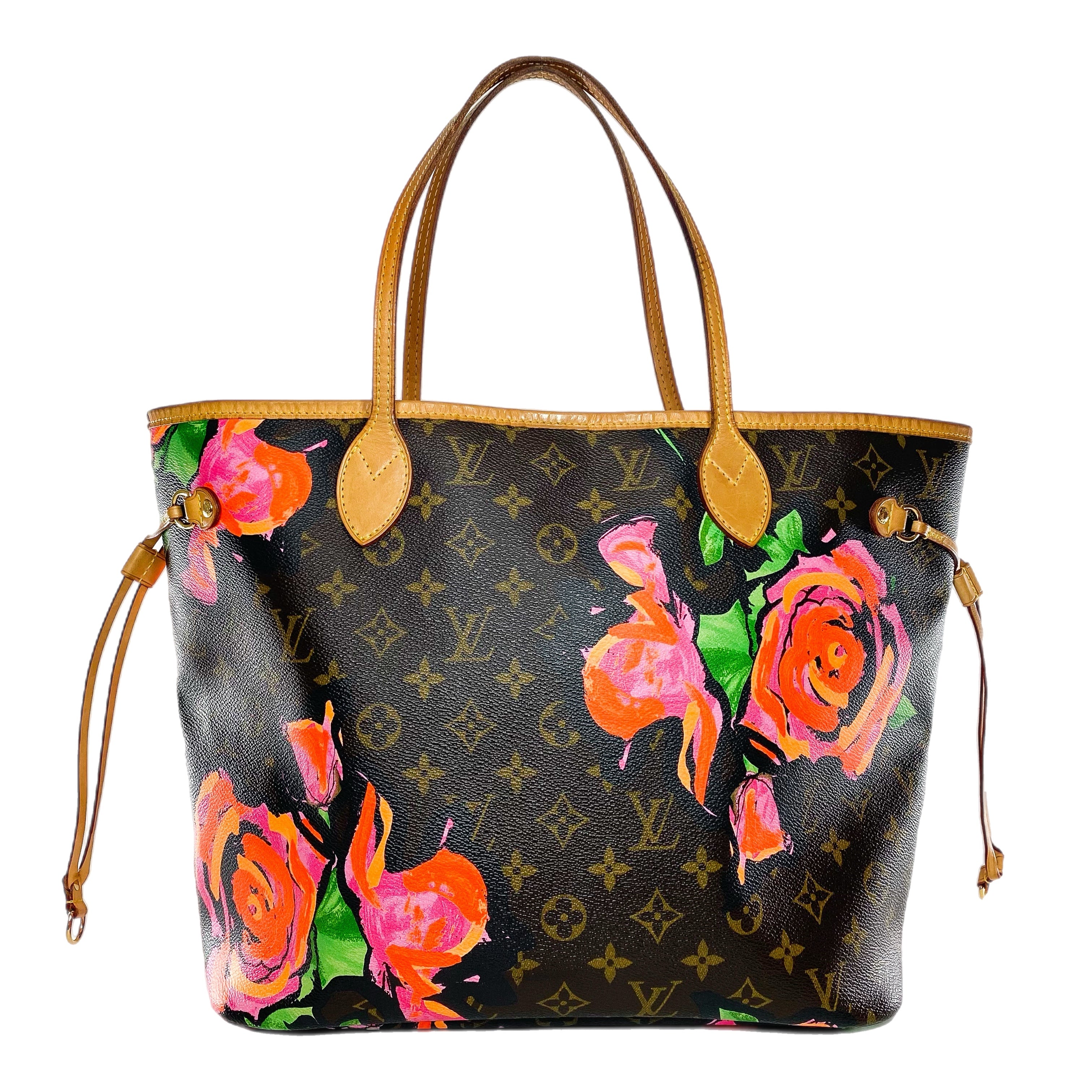 Louis vuitton neverfull flower sale