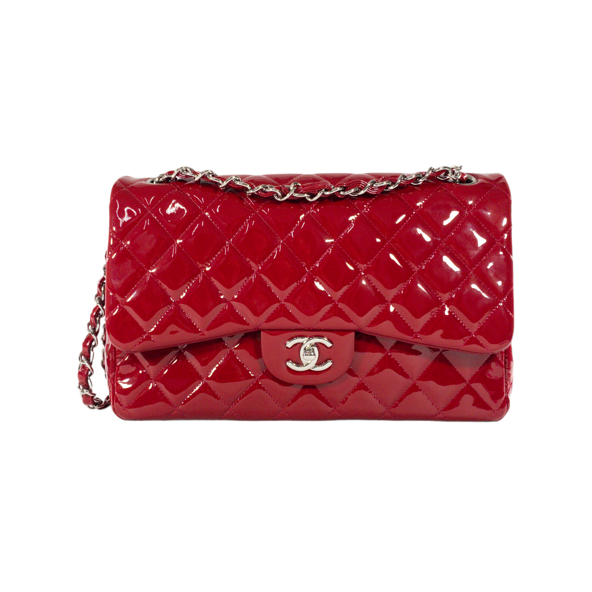 Chanel Red buy Patent Flat Pouch Bag