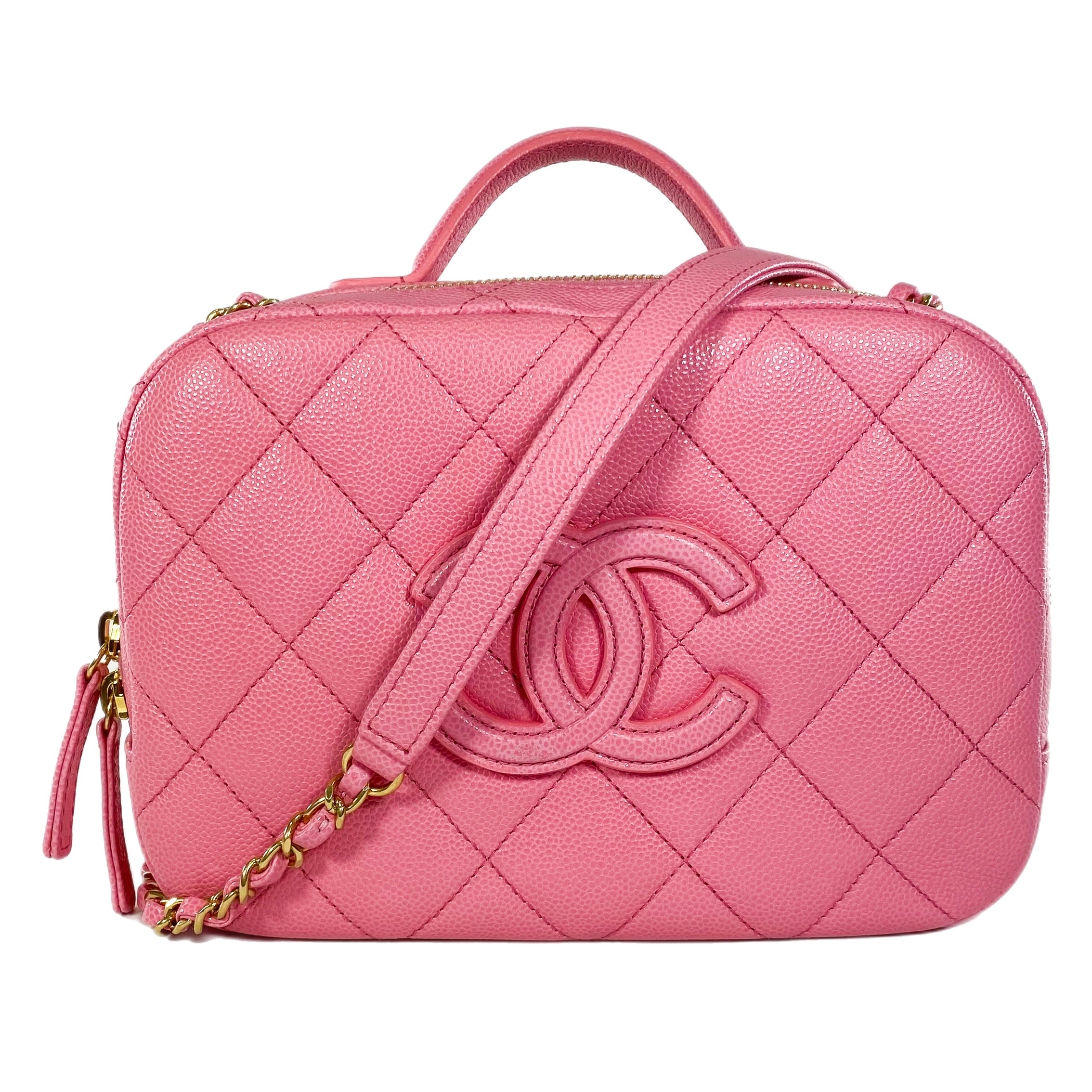 Chanel pink vanity on sale case