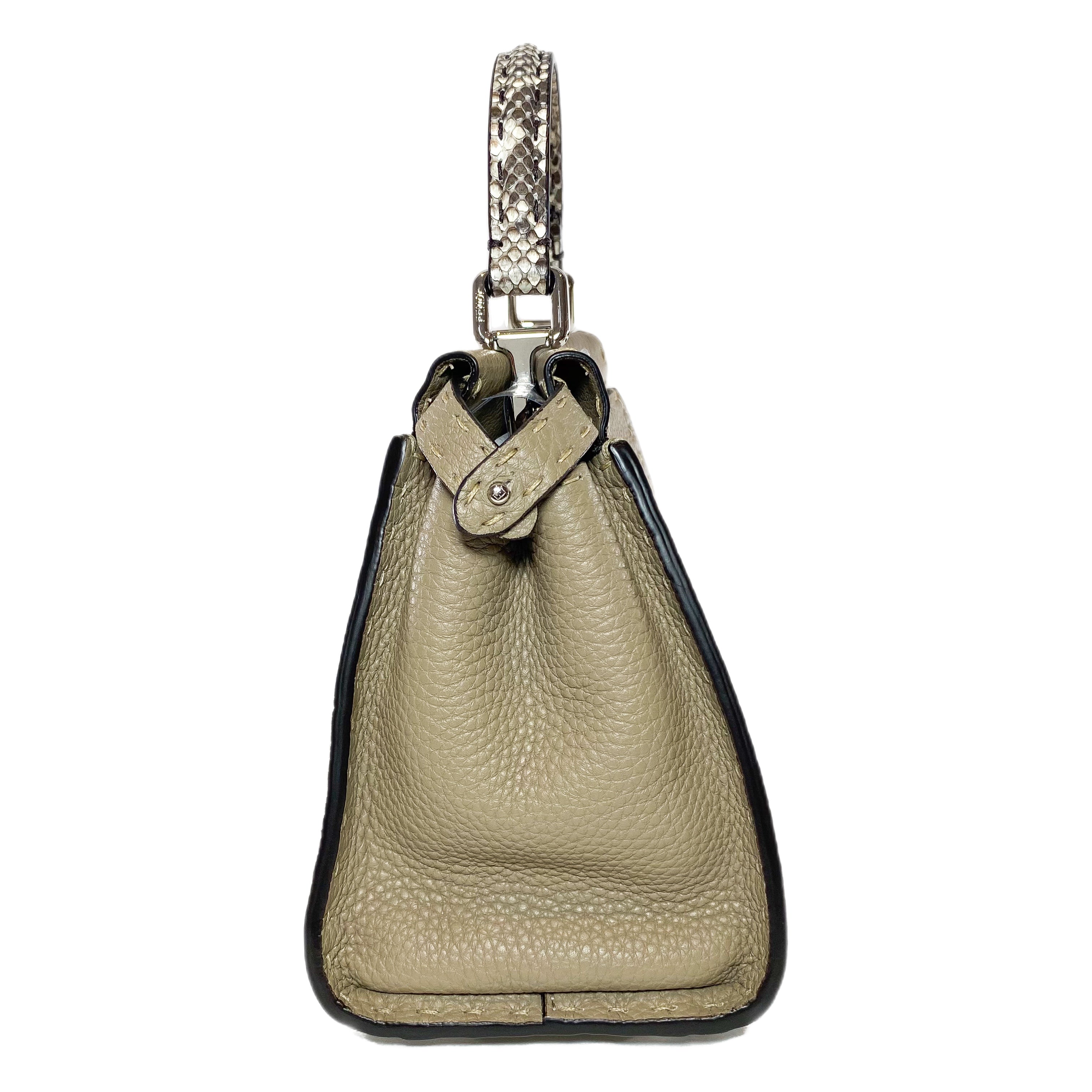 Fendi Taupe Mini Selleria Peekaboo