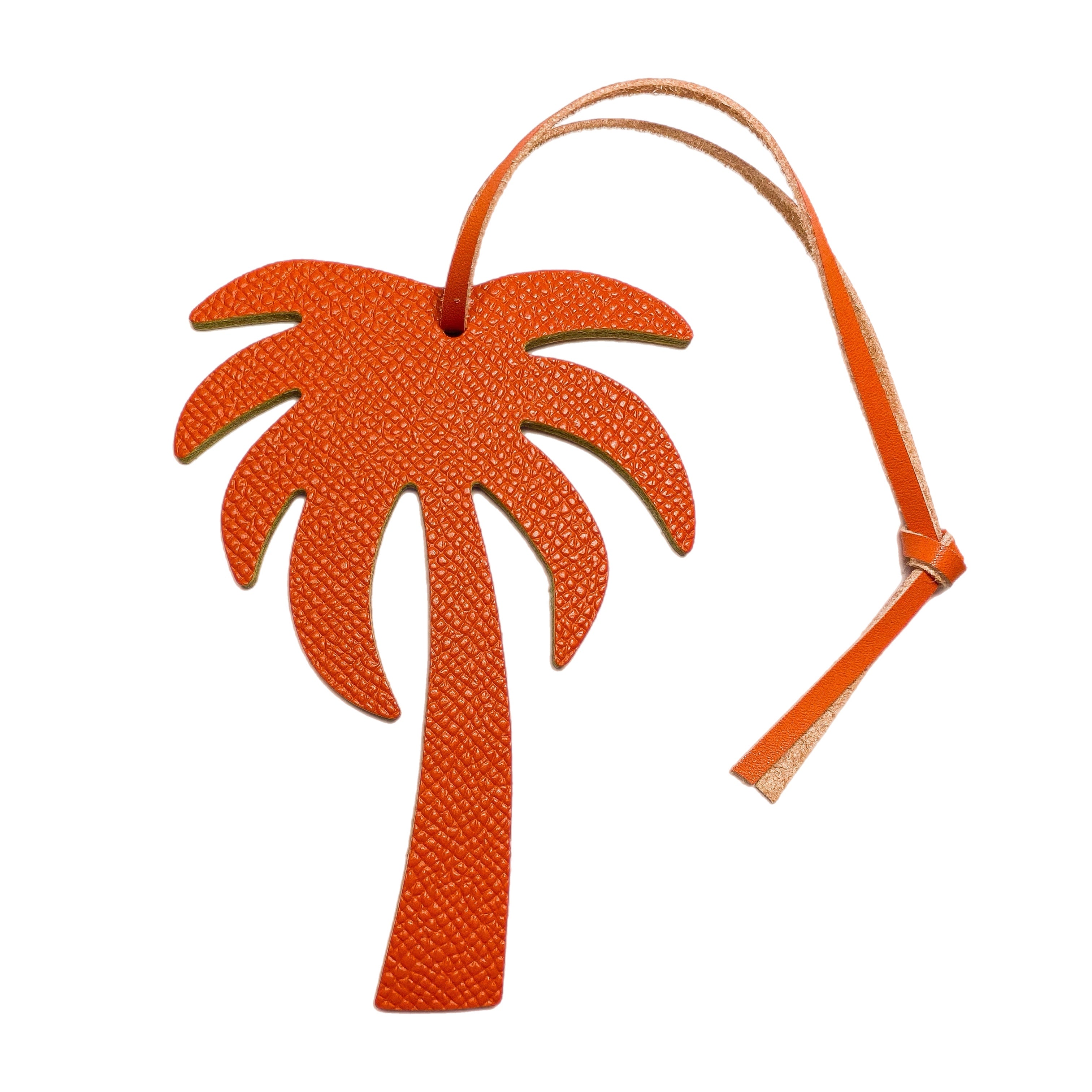 Palm Tree Leather Bag Charm