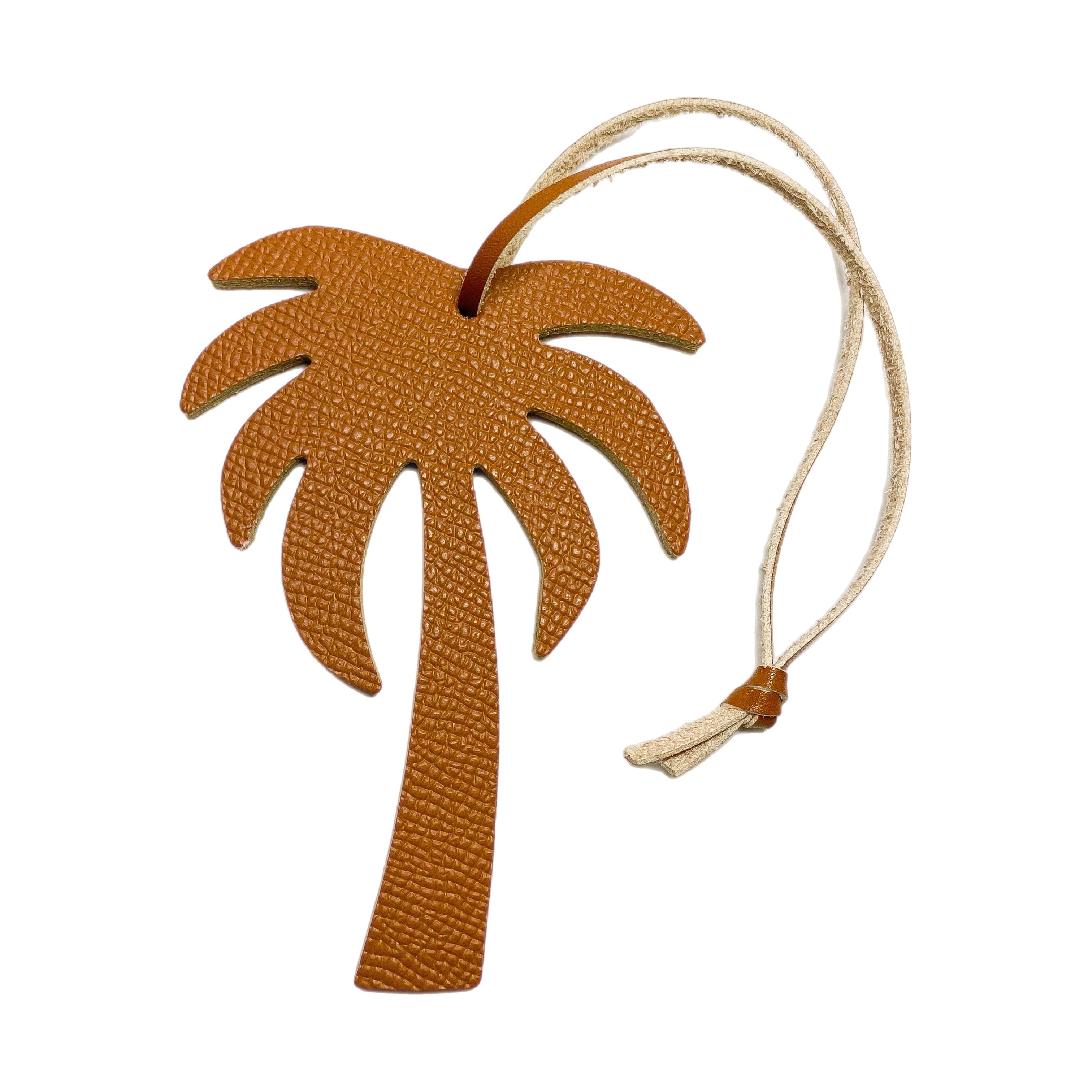 Palm Tree Leather Bag Charm