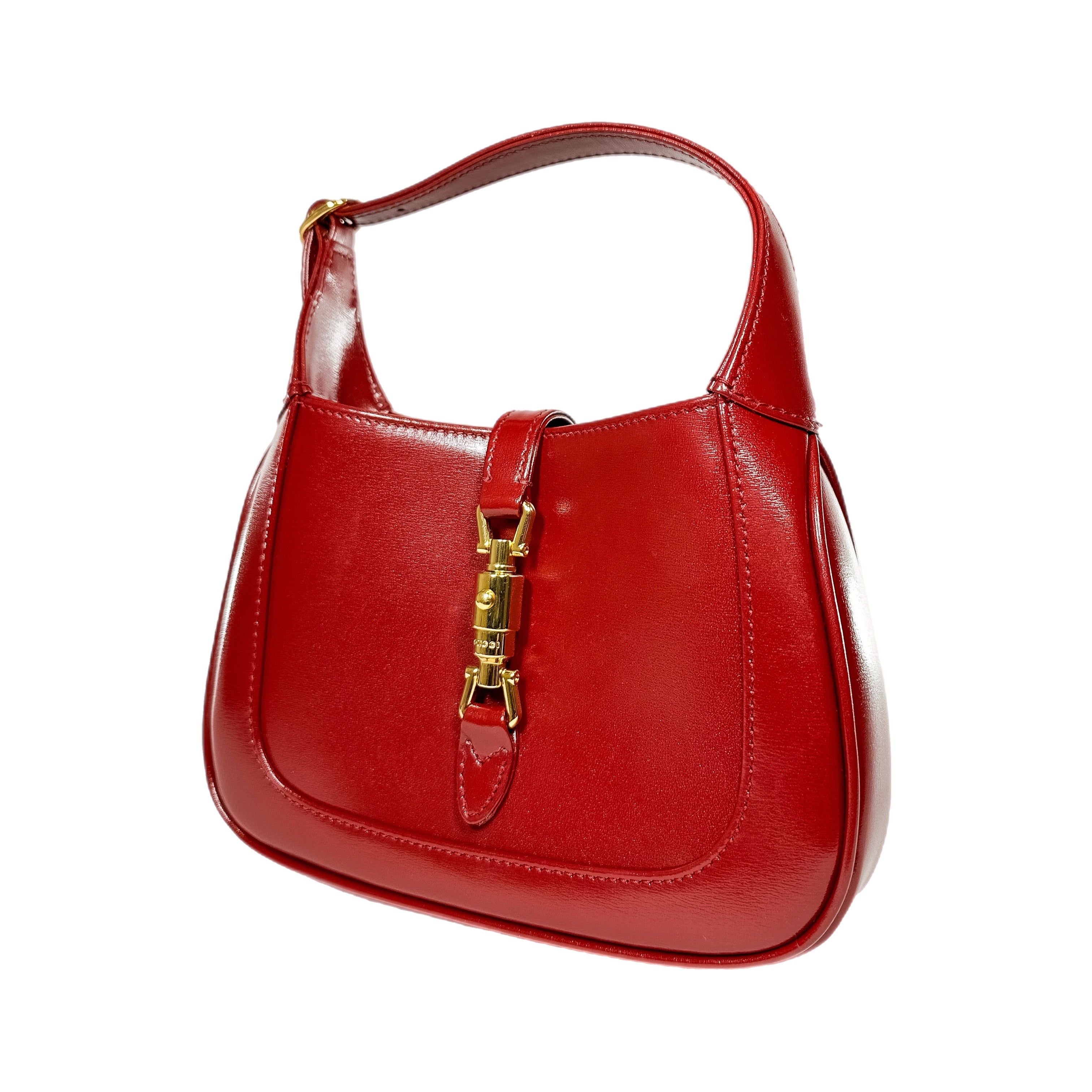 Gucci Cherry Red Boarded Lux Mini Jackie 1961