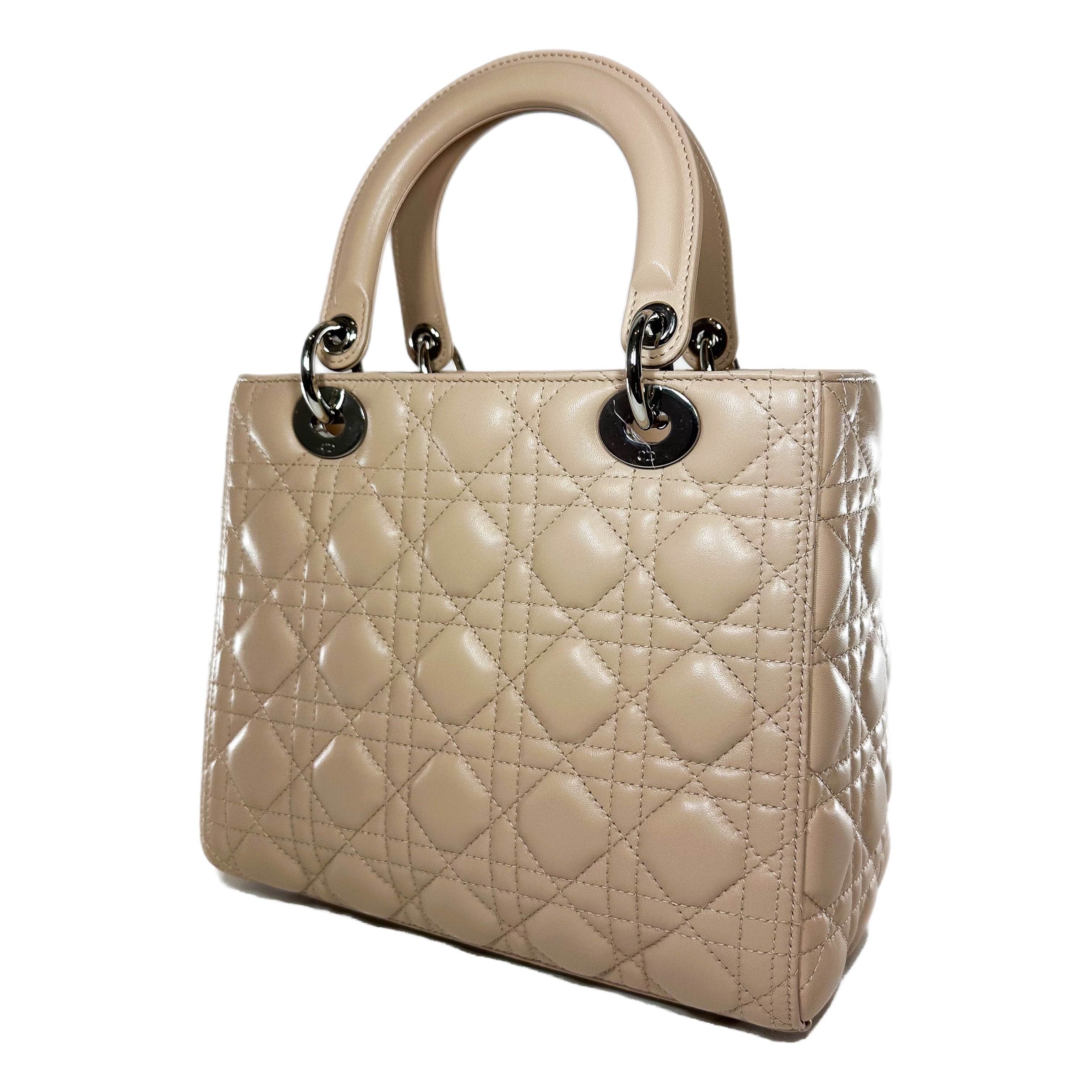 Dior Beige Lady Dior with Crystal Strap