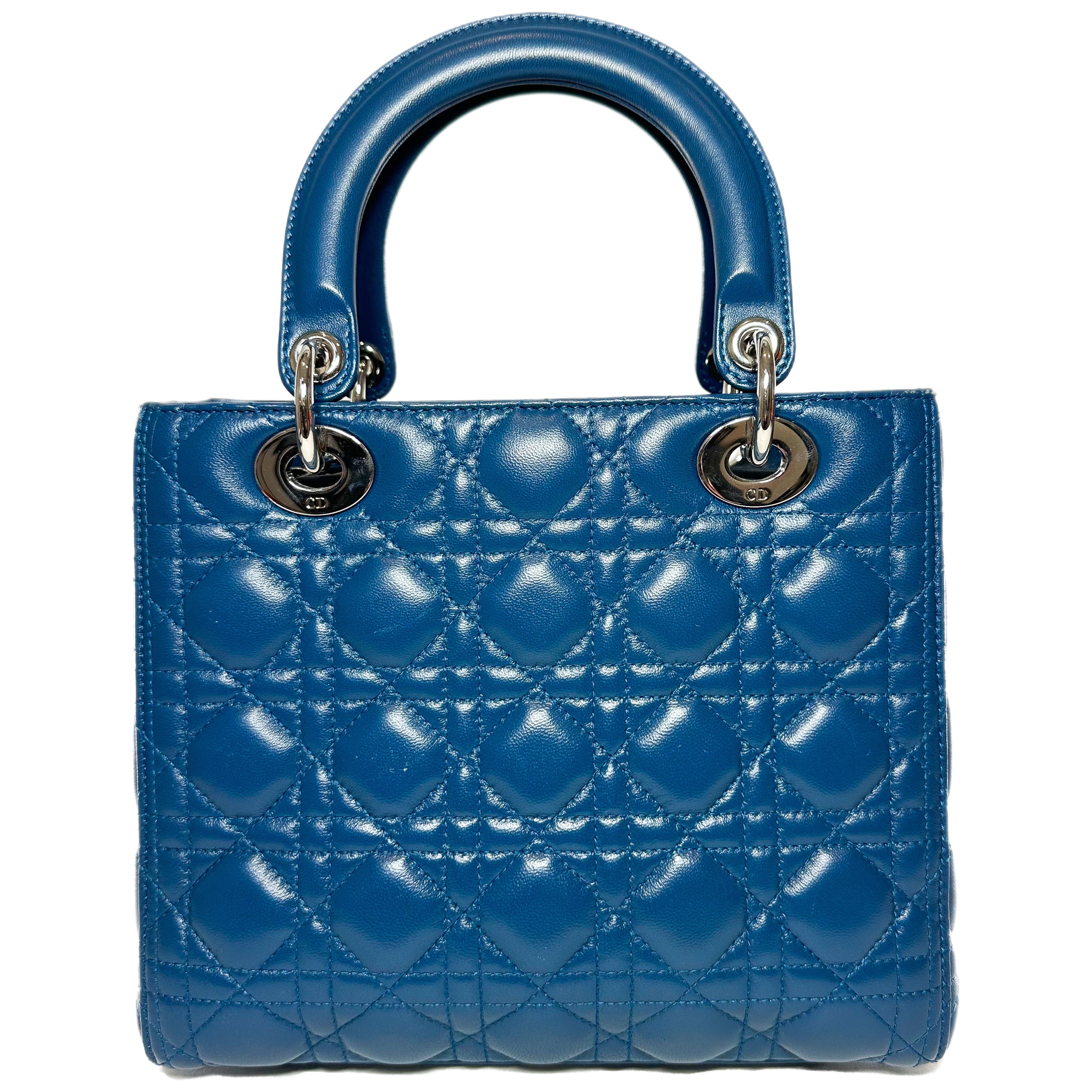 Dior Blue Lady Dior with Crystal Strap