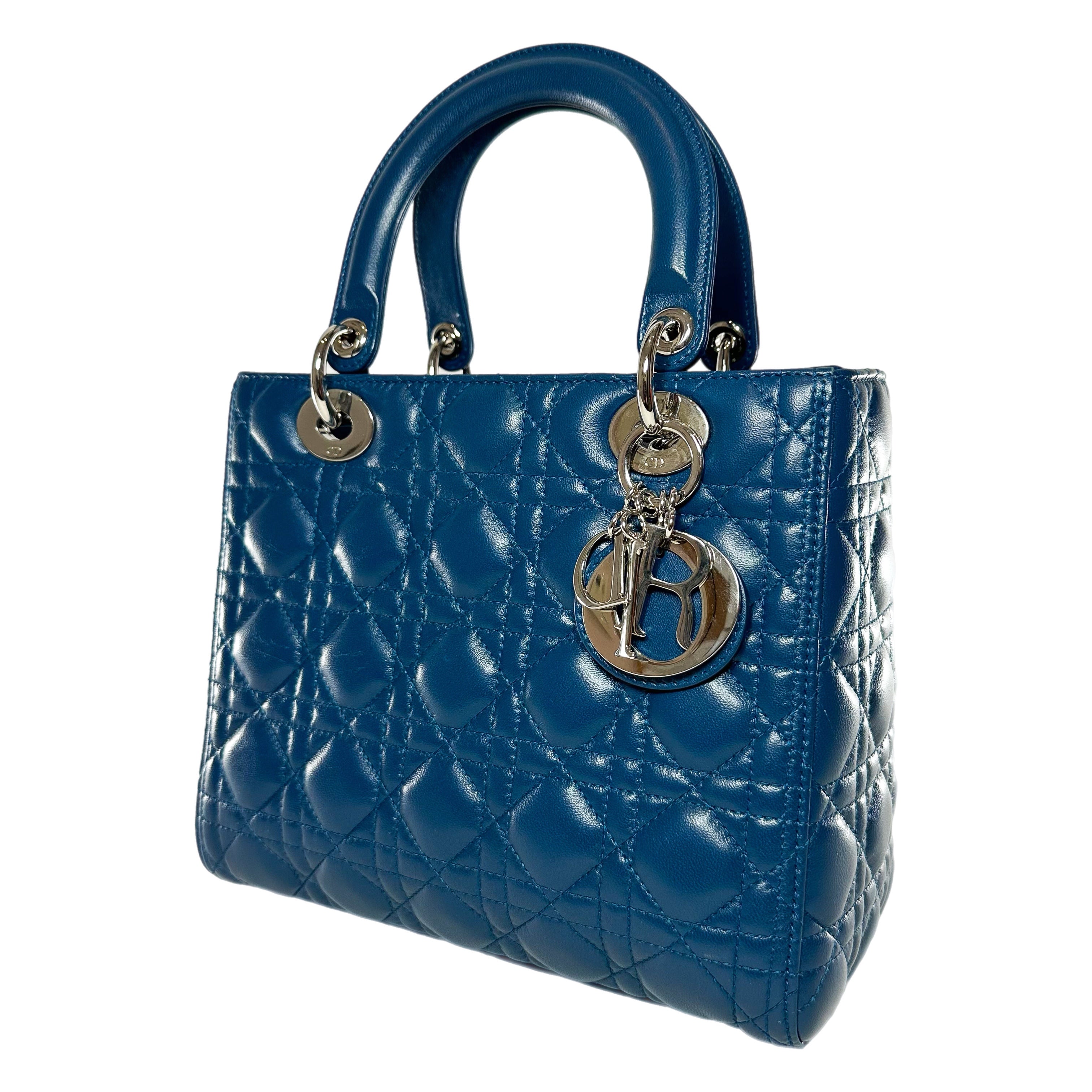 Dior Blue Lady Dior with Crystal Strap