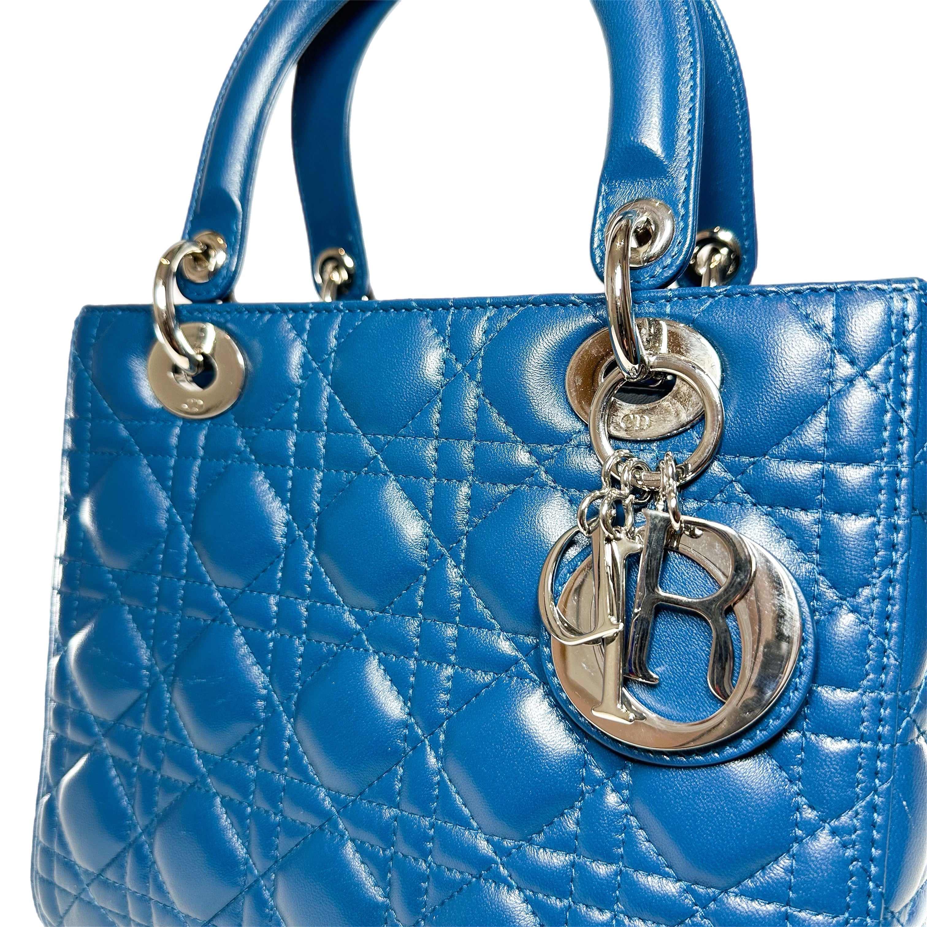 Dior Blue Lady Dior with Crystal Strap