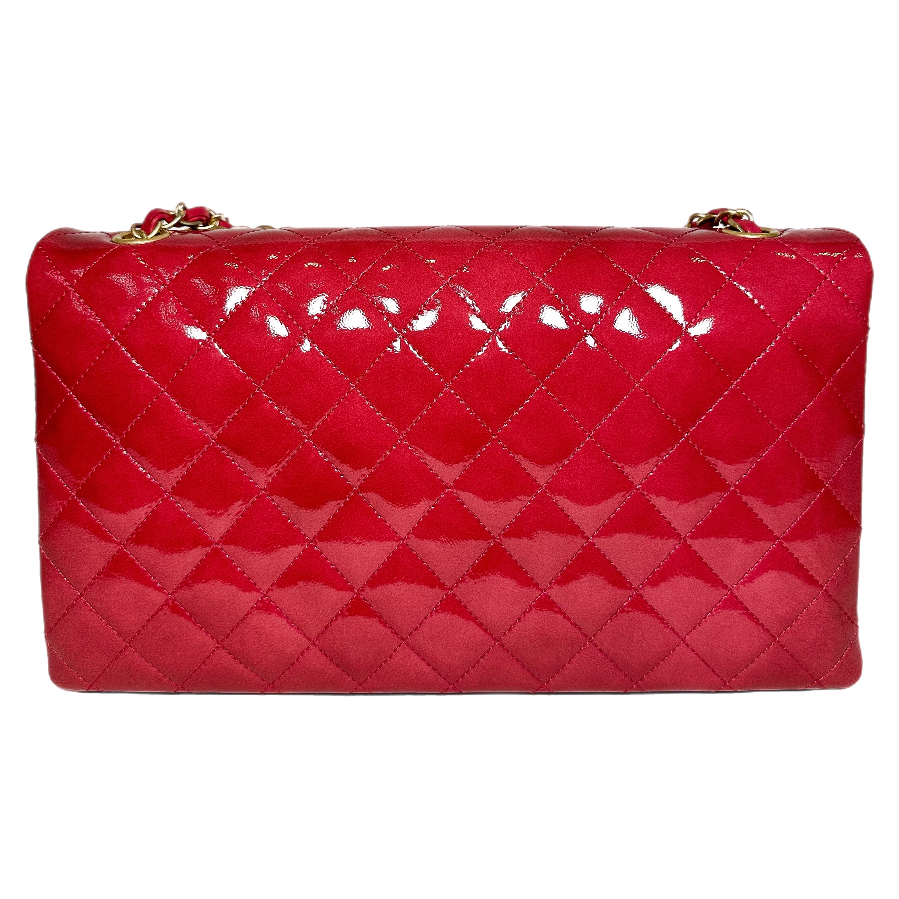 Chanel Dark Pink 3 Pocket Accordion Flap