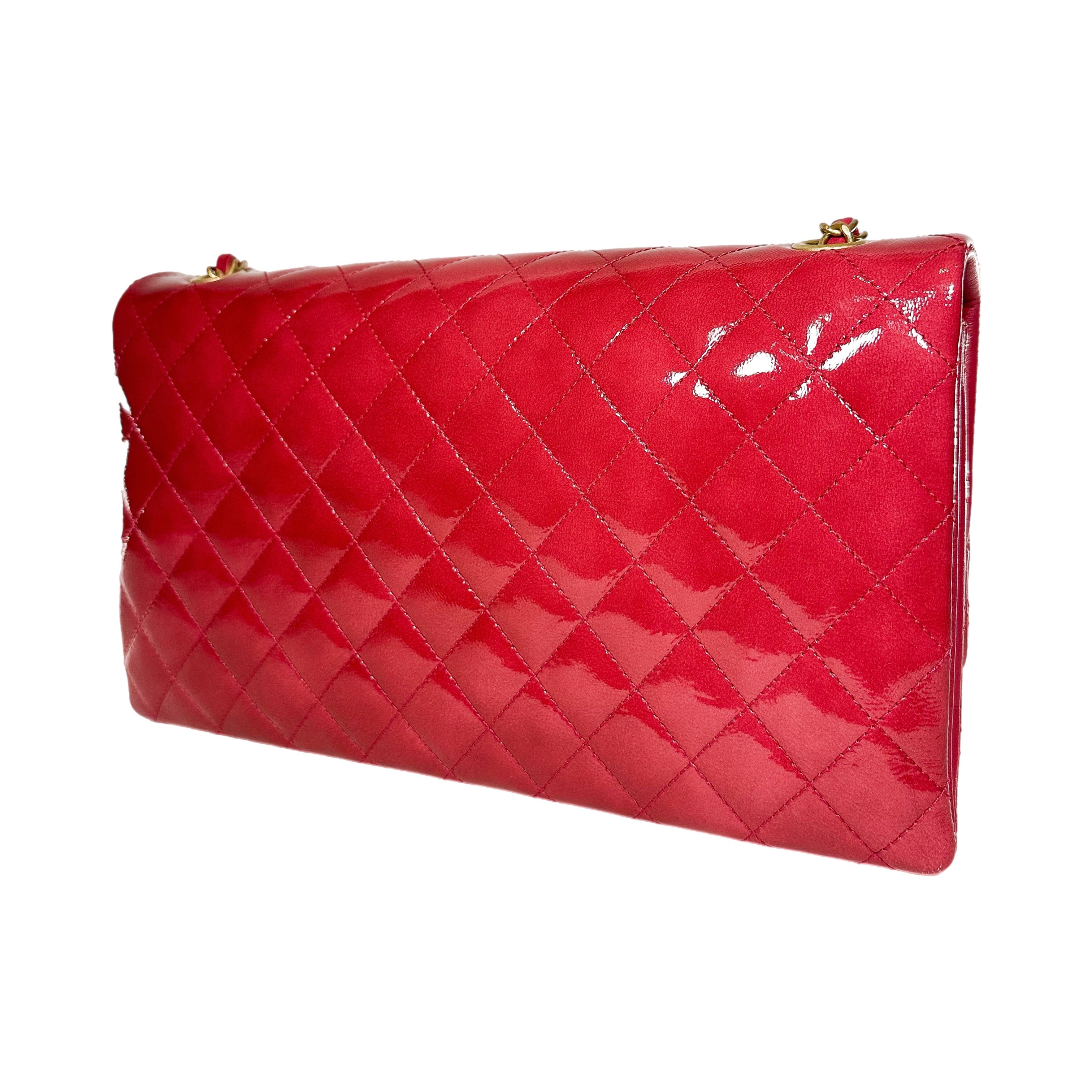 Chanel Dark Pink 3 Pocket Accordion Flap