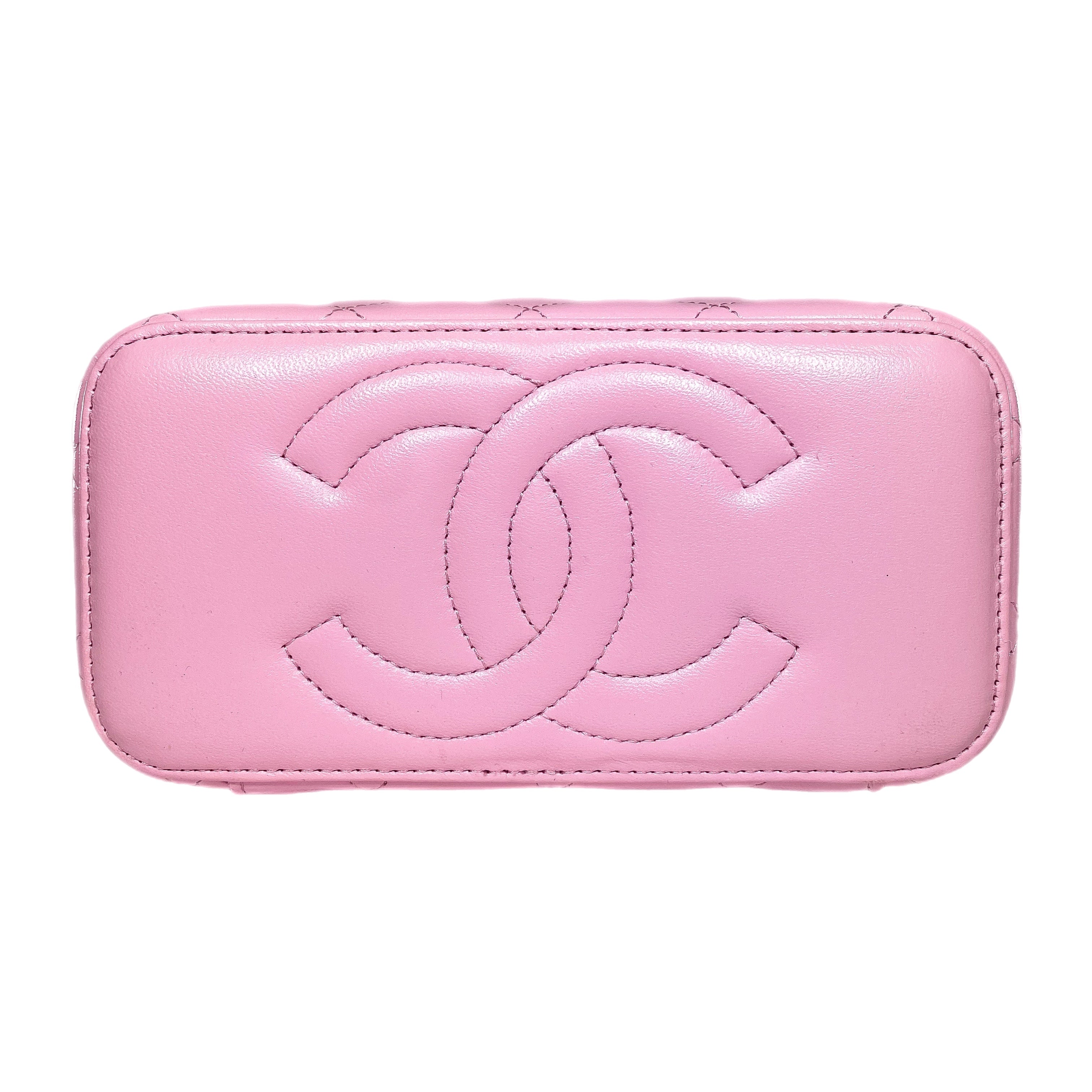 Chanel Pink Mint Green Vanity Case