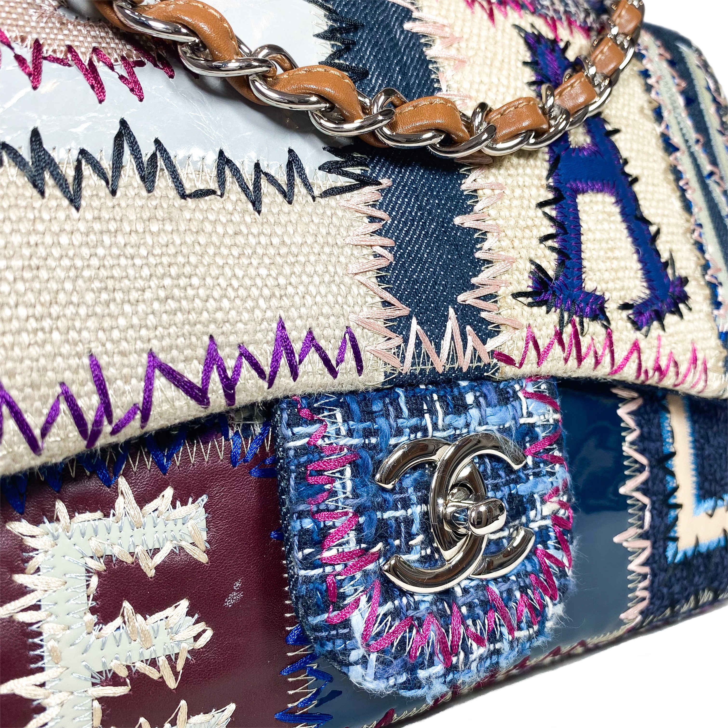 Chanel Timeless Patchwork Multicolor Single Flap Bag