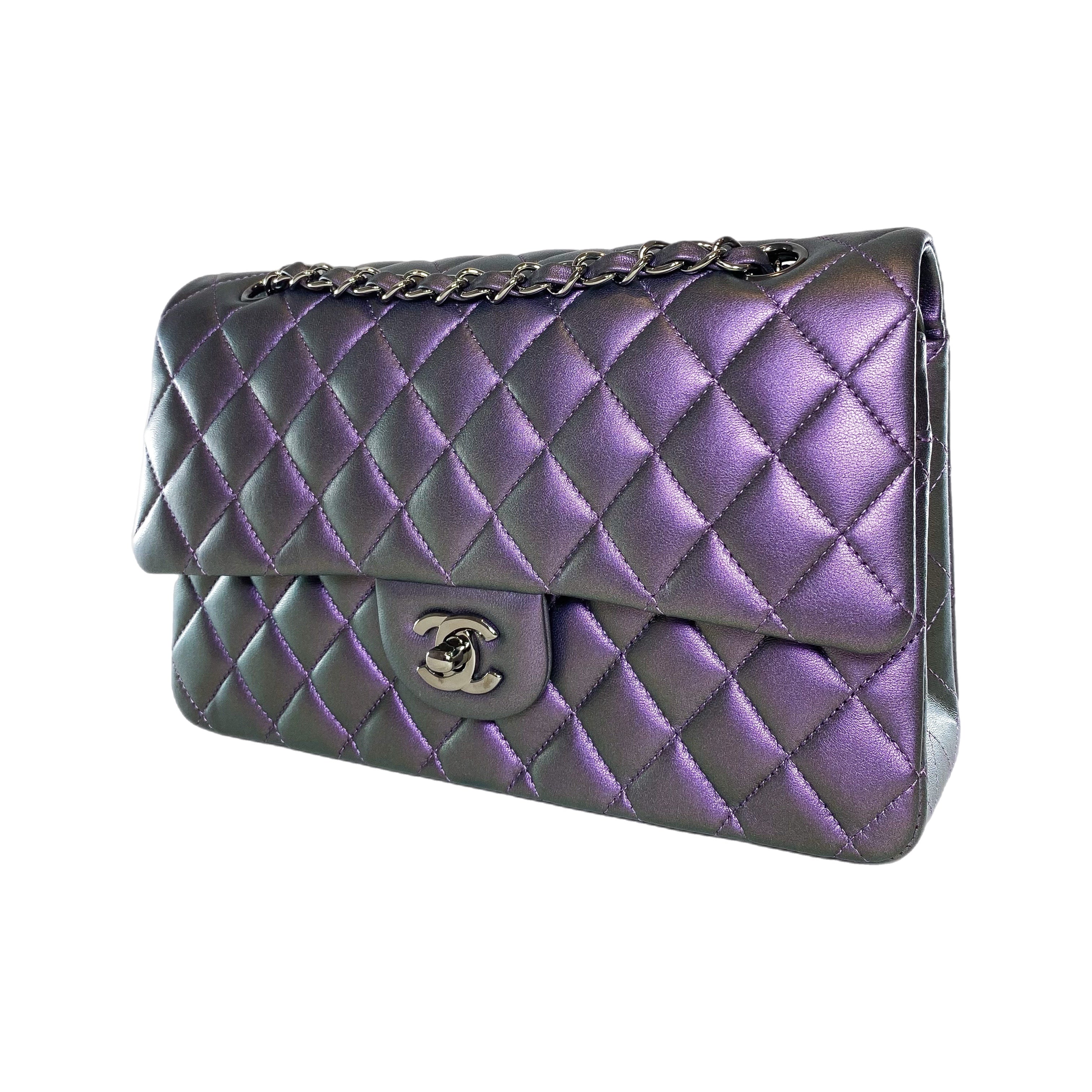 Chanel Iridescent Purple Medium Flap Bag