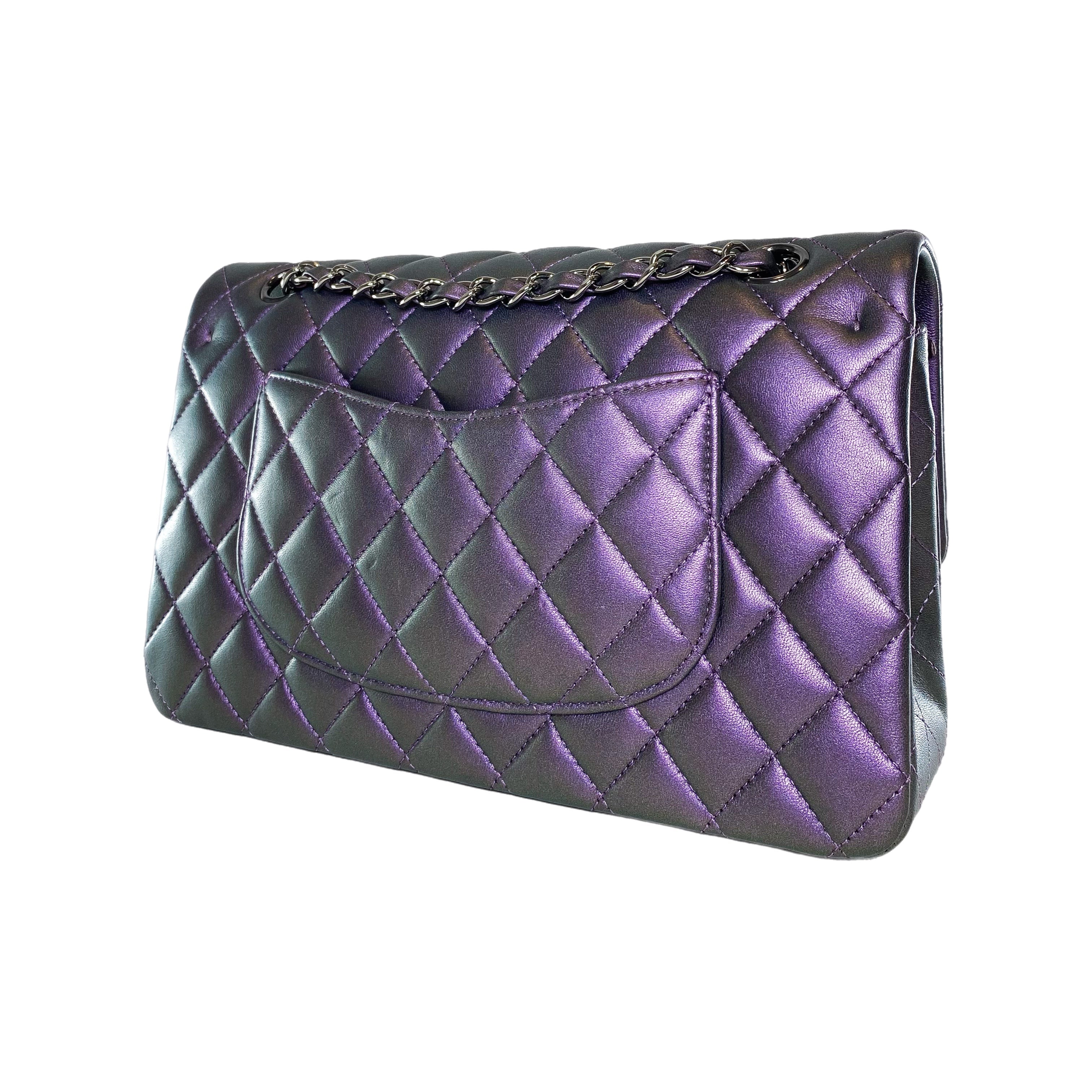 Chanel Iridescent Purple Medium Flap Bag