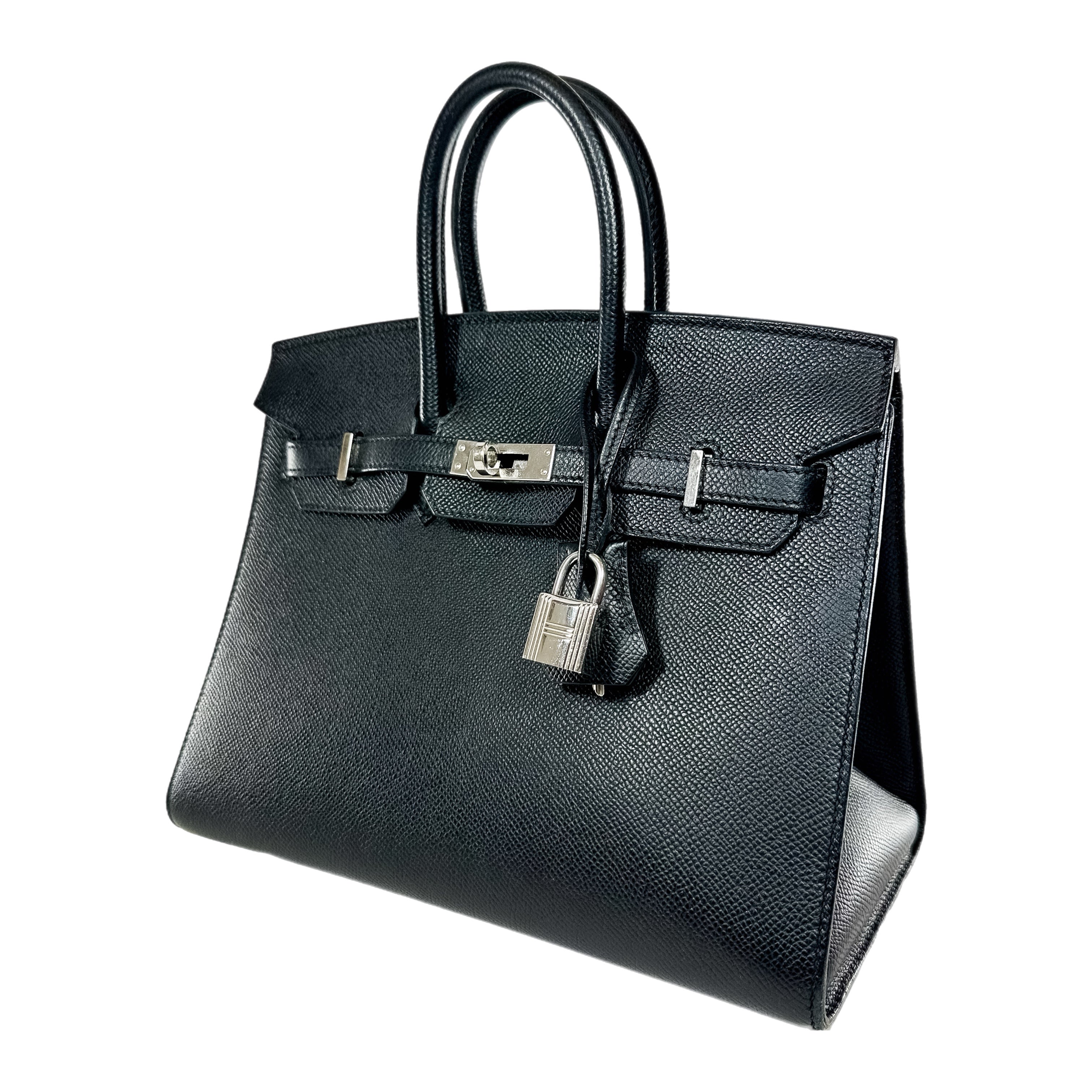 Hermes Birkin 25 Black Epsom Palladium Hardware