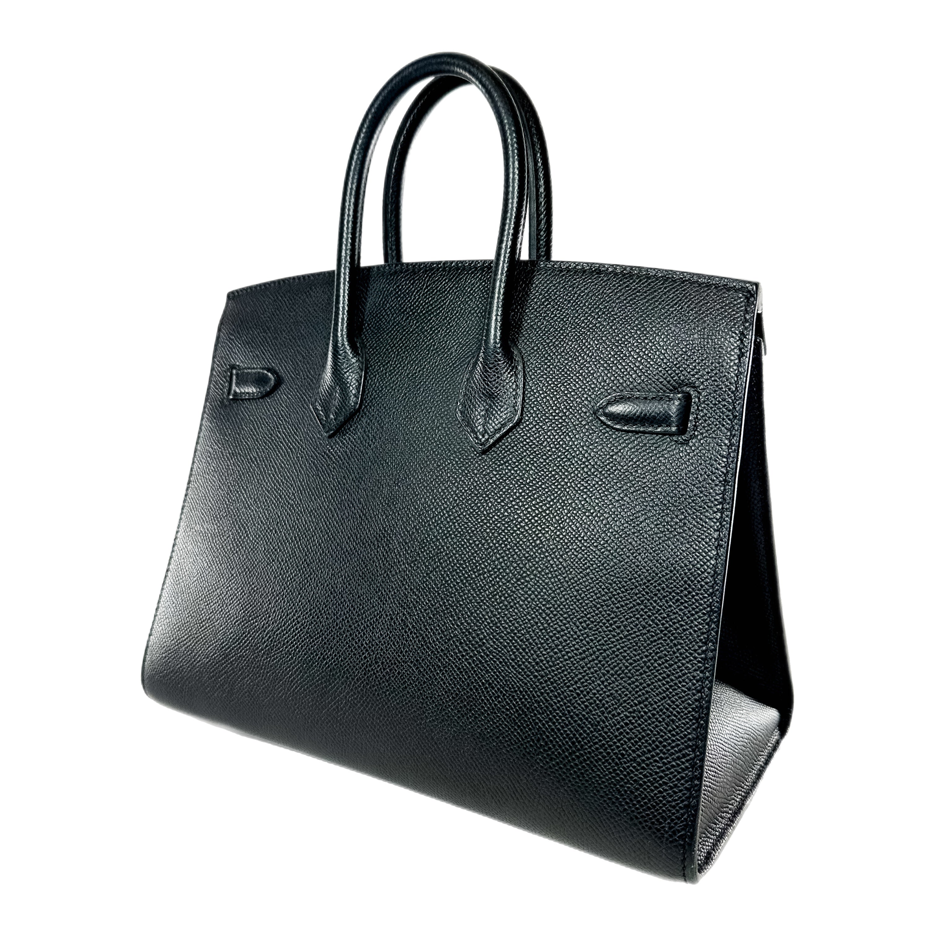 Hermes Birkin 25 Black Epsom Palladium Hardware