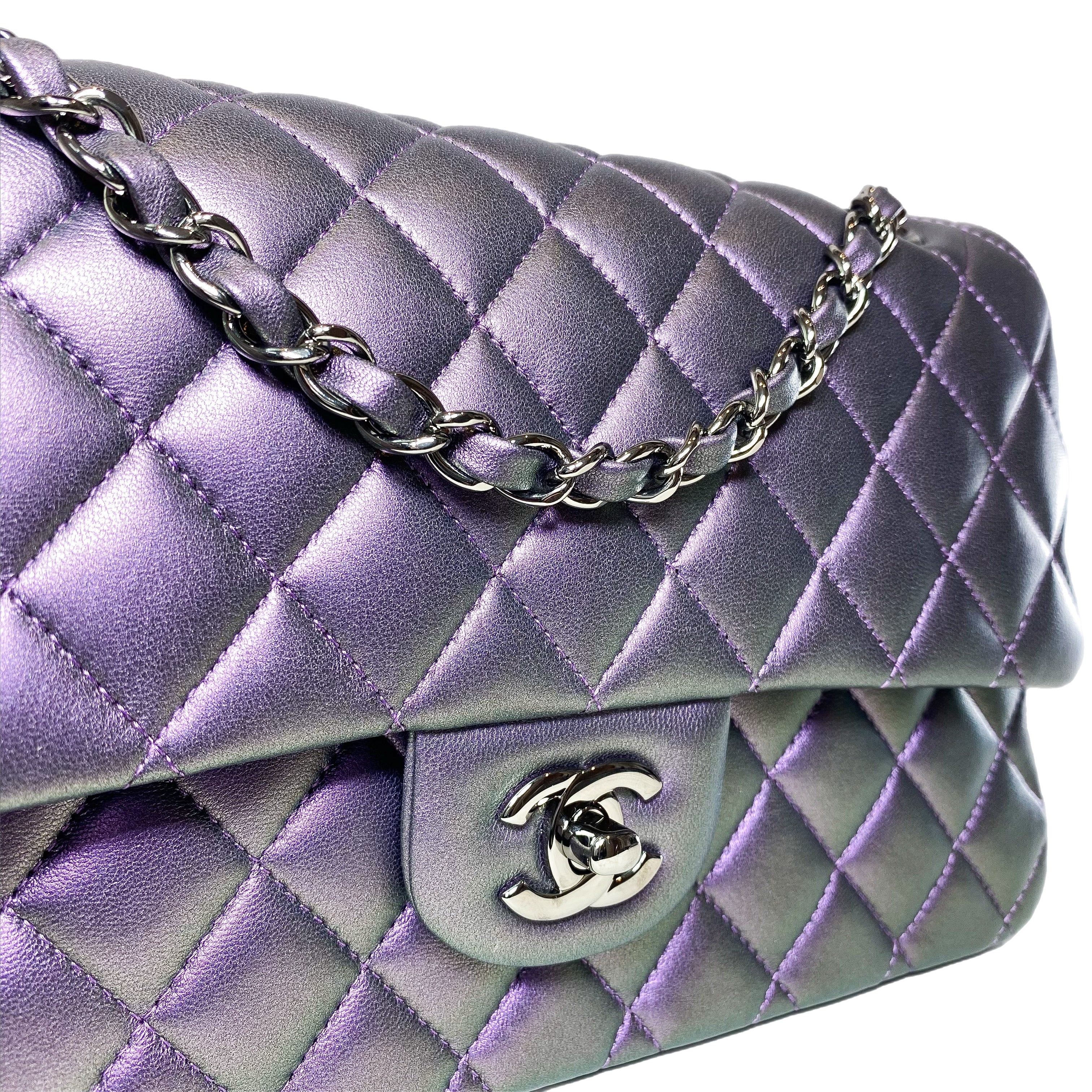 Chanel Iridescent Purple Medium Flap Bag