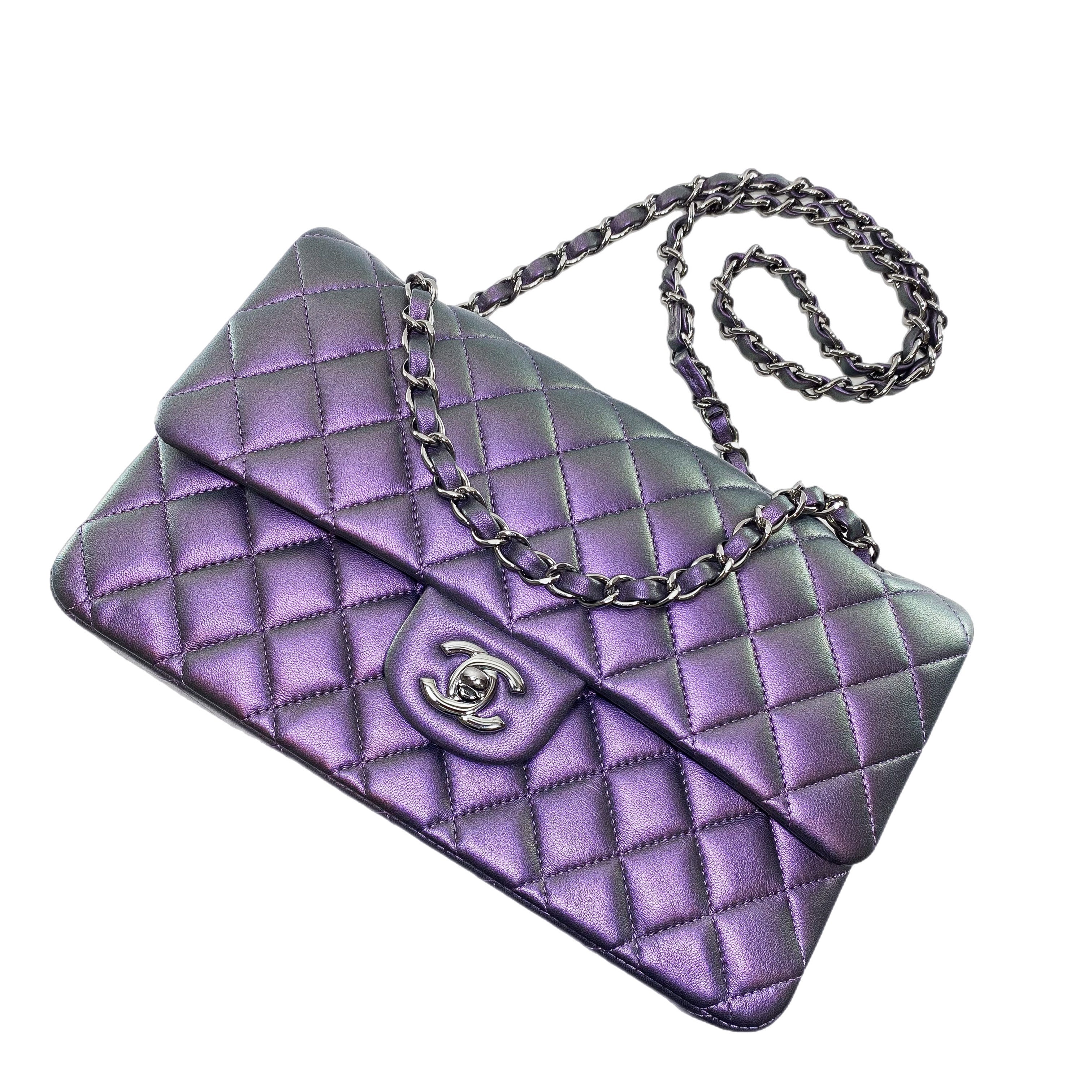 Chanel Iridescent Purple Medium Flap Bag