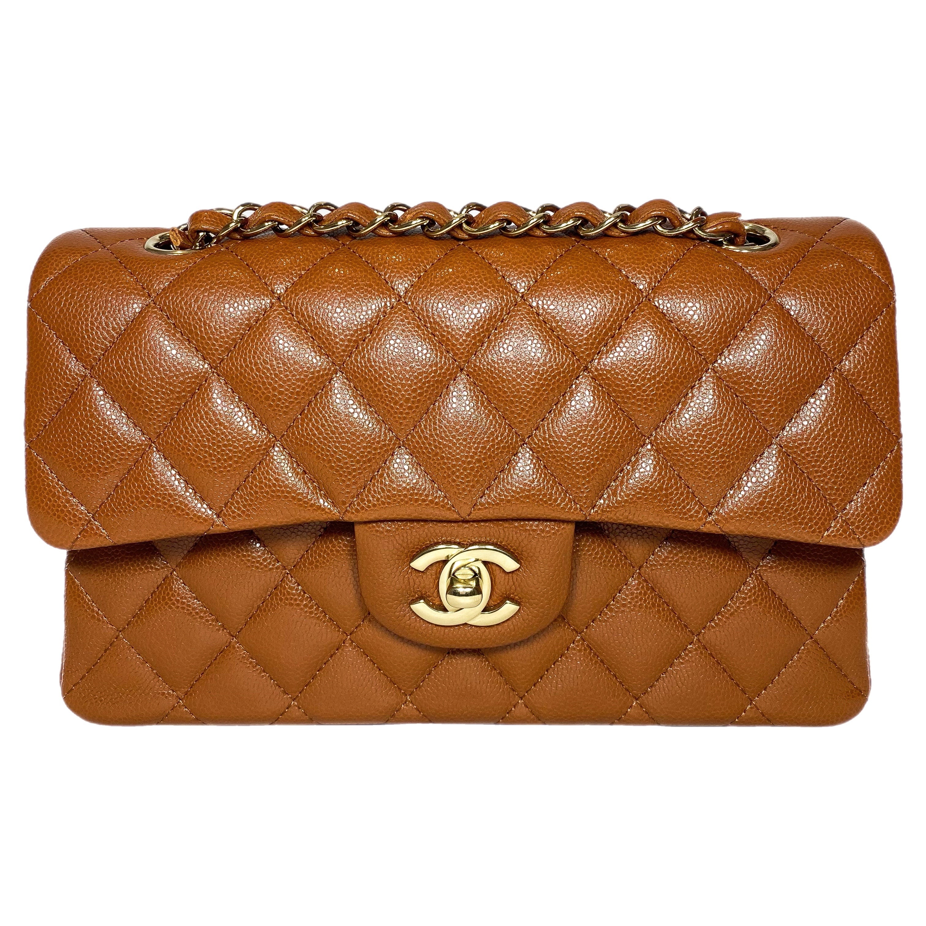 Chanel Brown Small Double Flap Bag