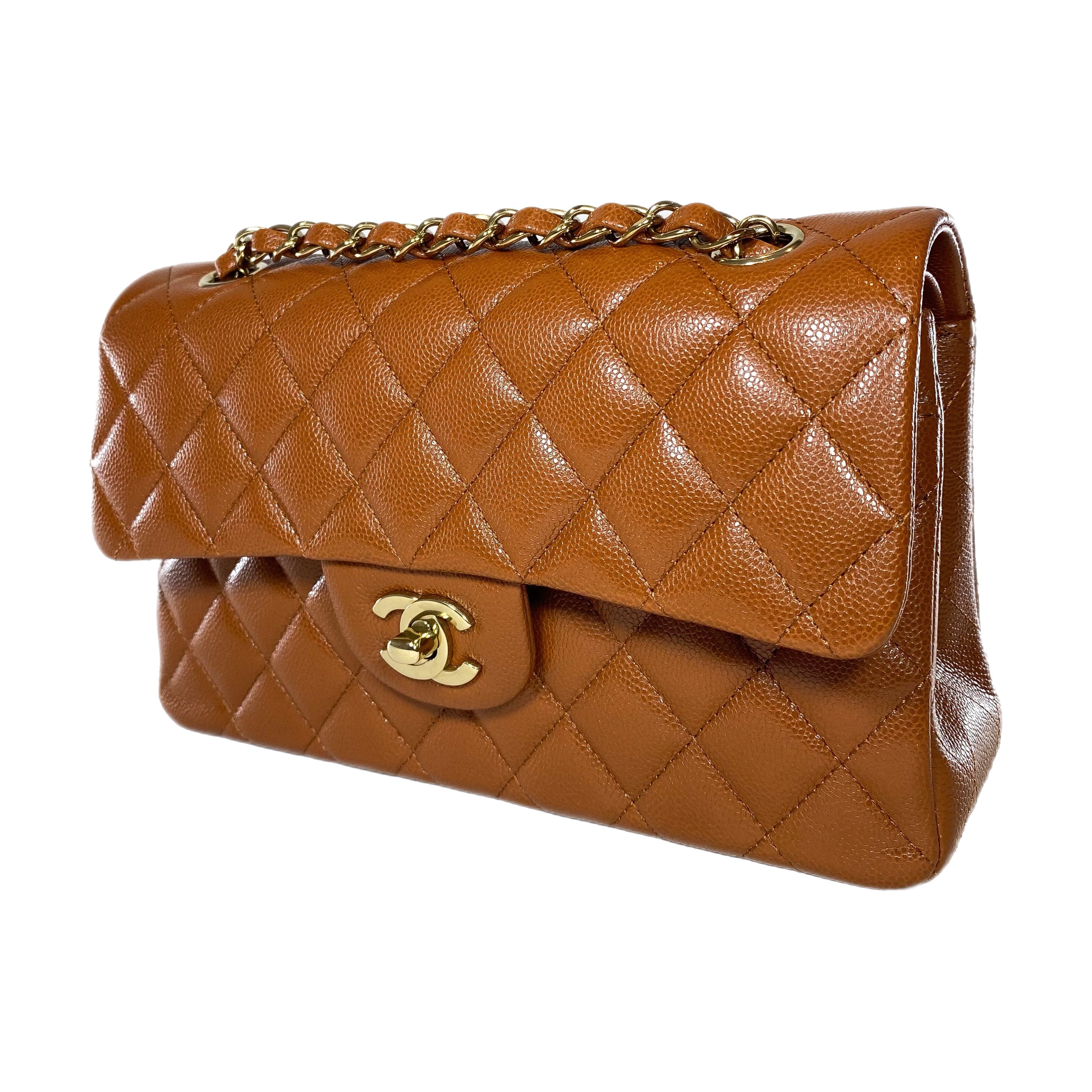 Chanel Brown Small Double Flap Bag