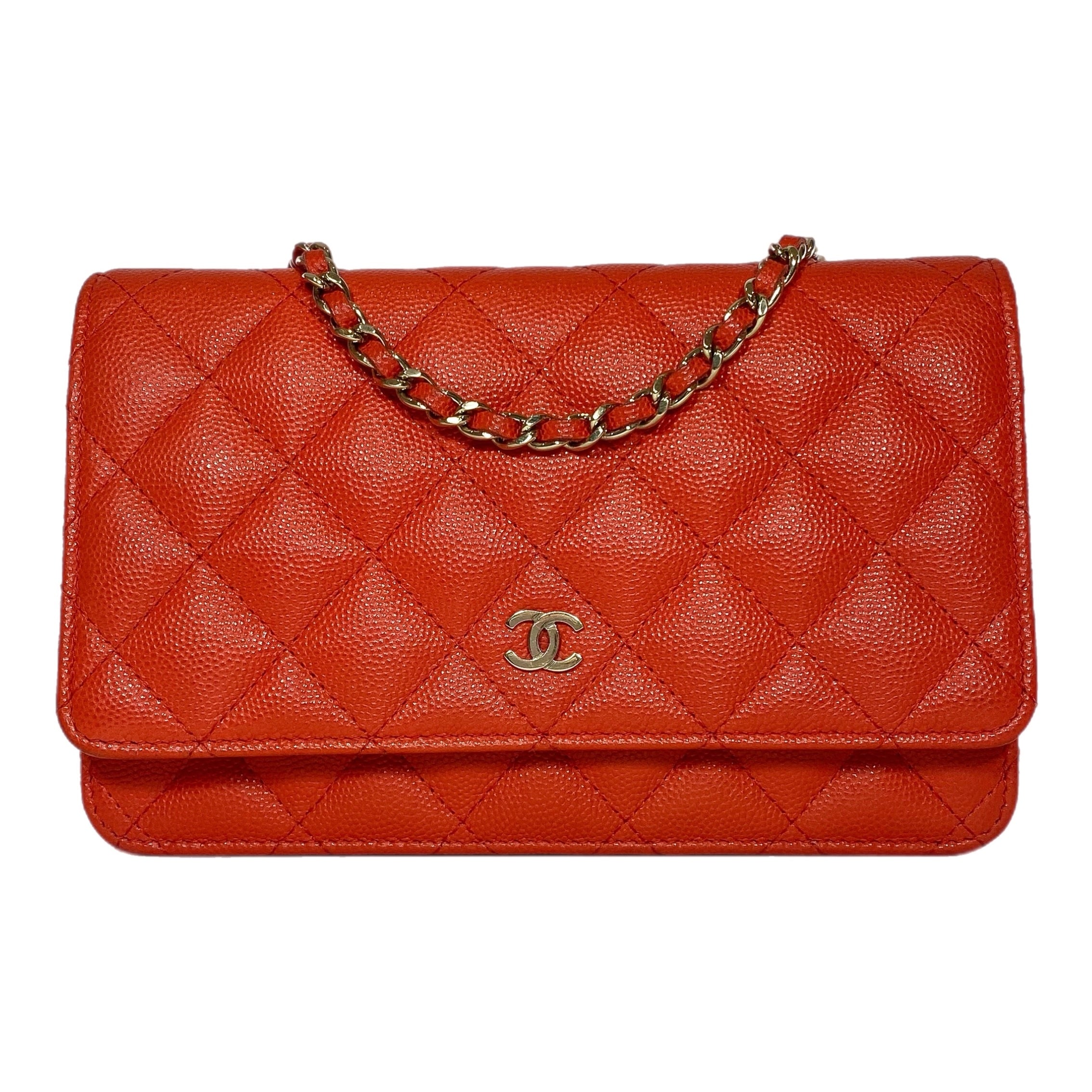 Chanel wallet on chain red caviar online