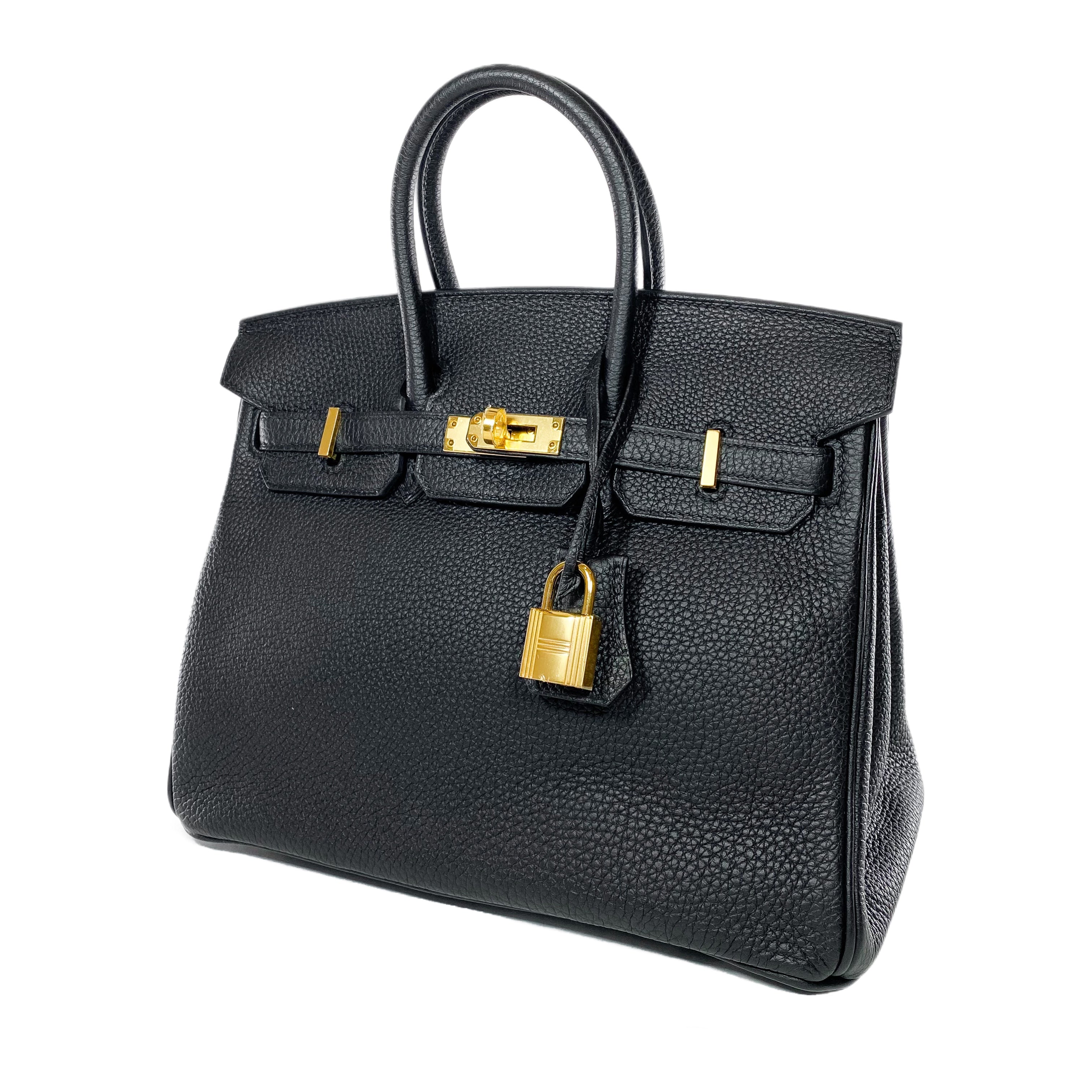 Hermes Birkin 25 Black Togo Gold Hardware