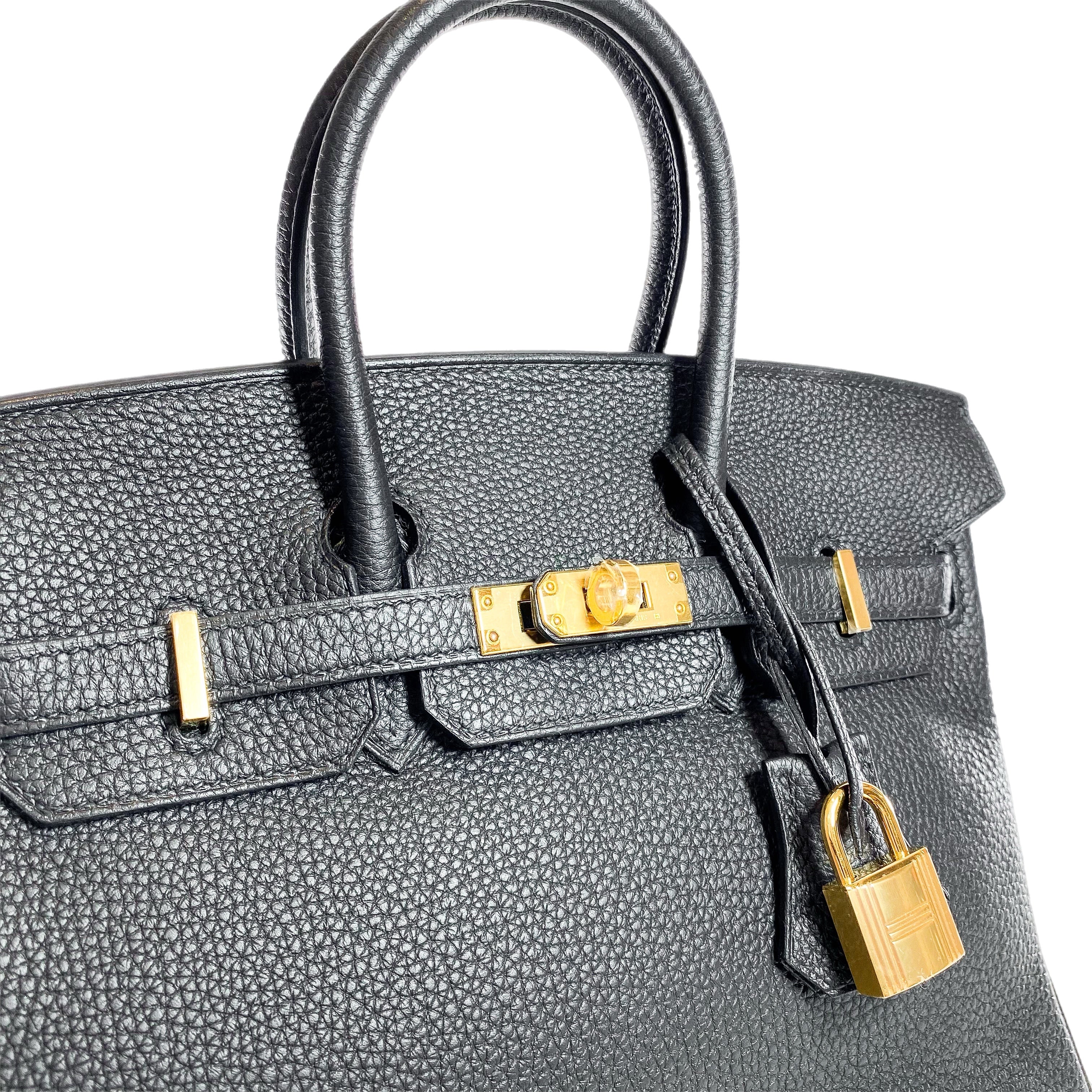 Hermes Birkin 25 Black Togo Gold Hardware