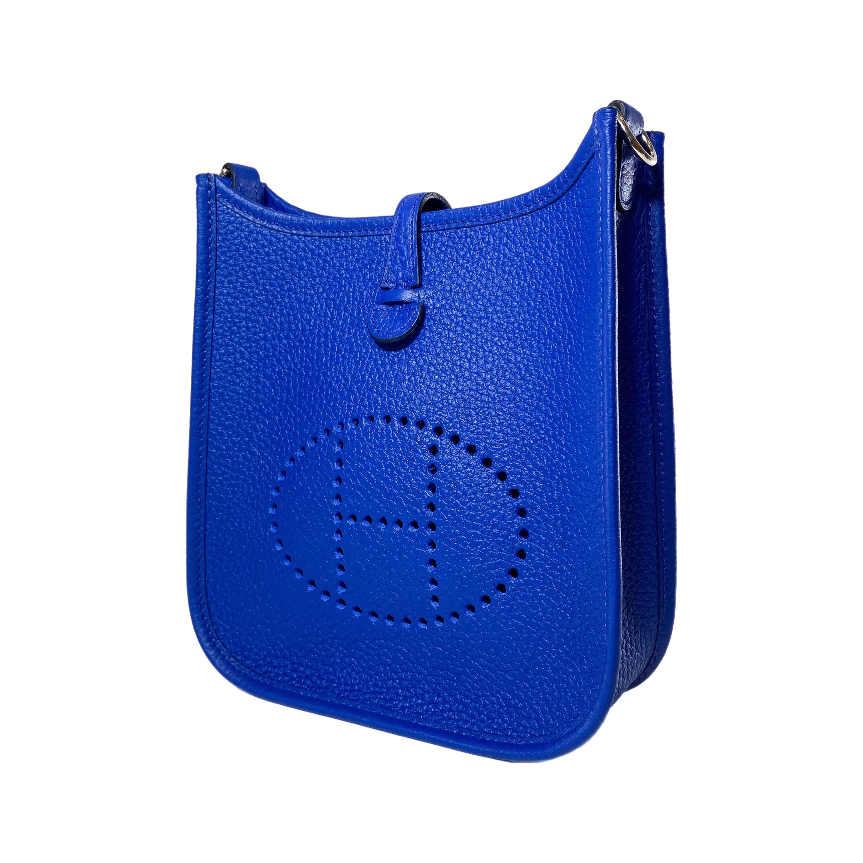 Hermes TPM Bleu Electrique Clemence Palladium Hardware