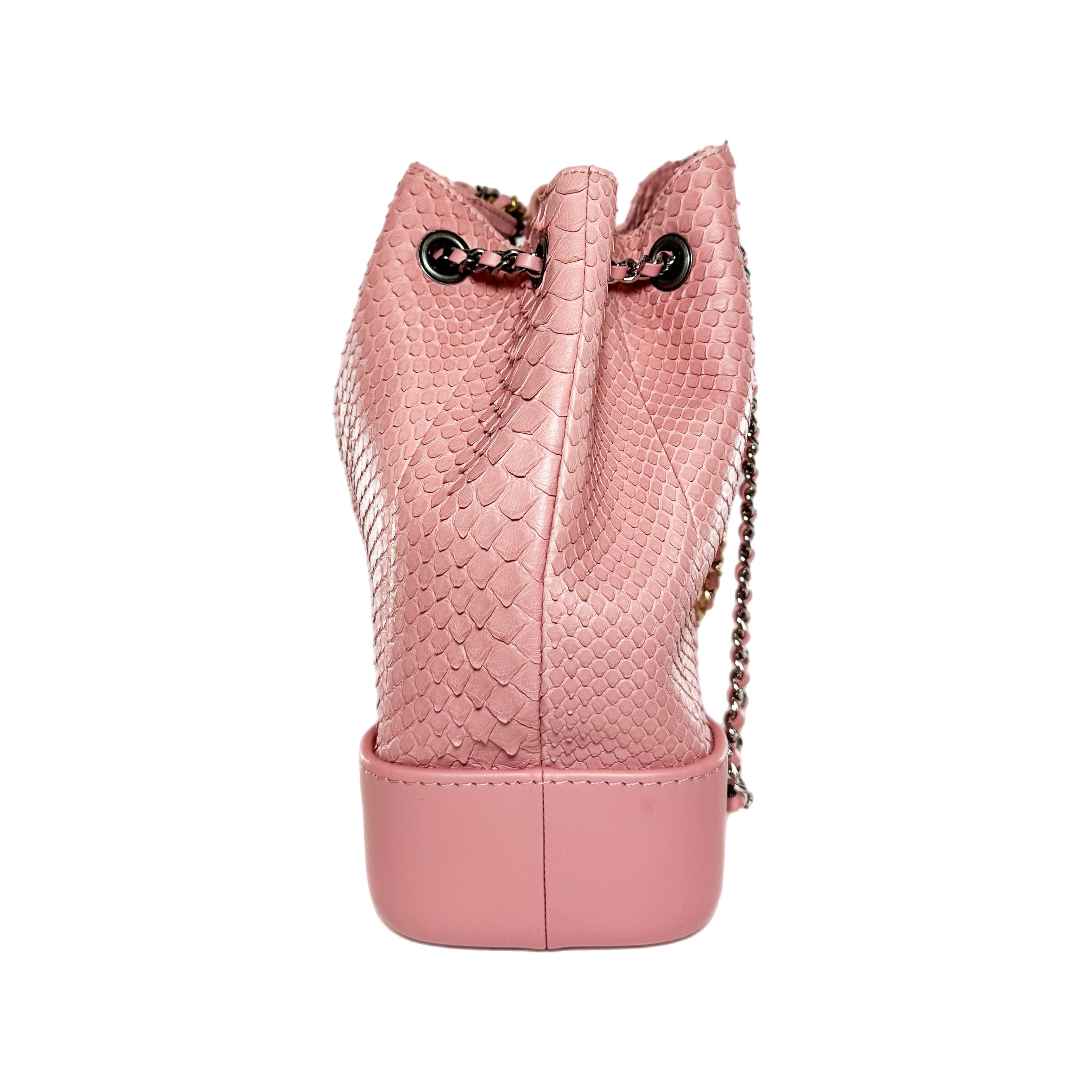 Chanel Light Pink Python Gabrielle Small Backpack