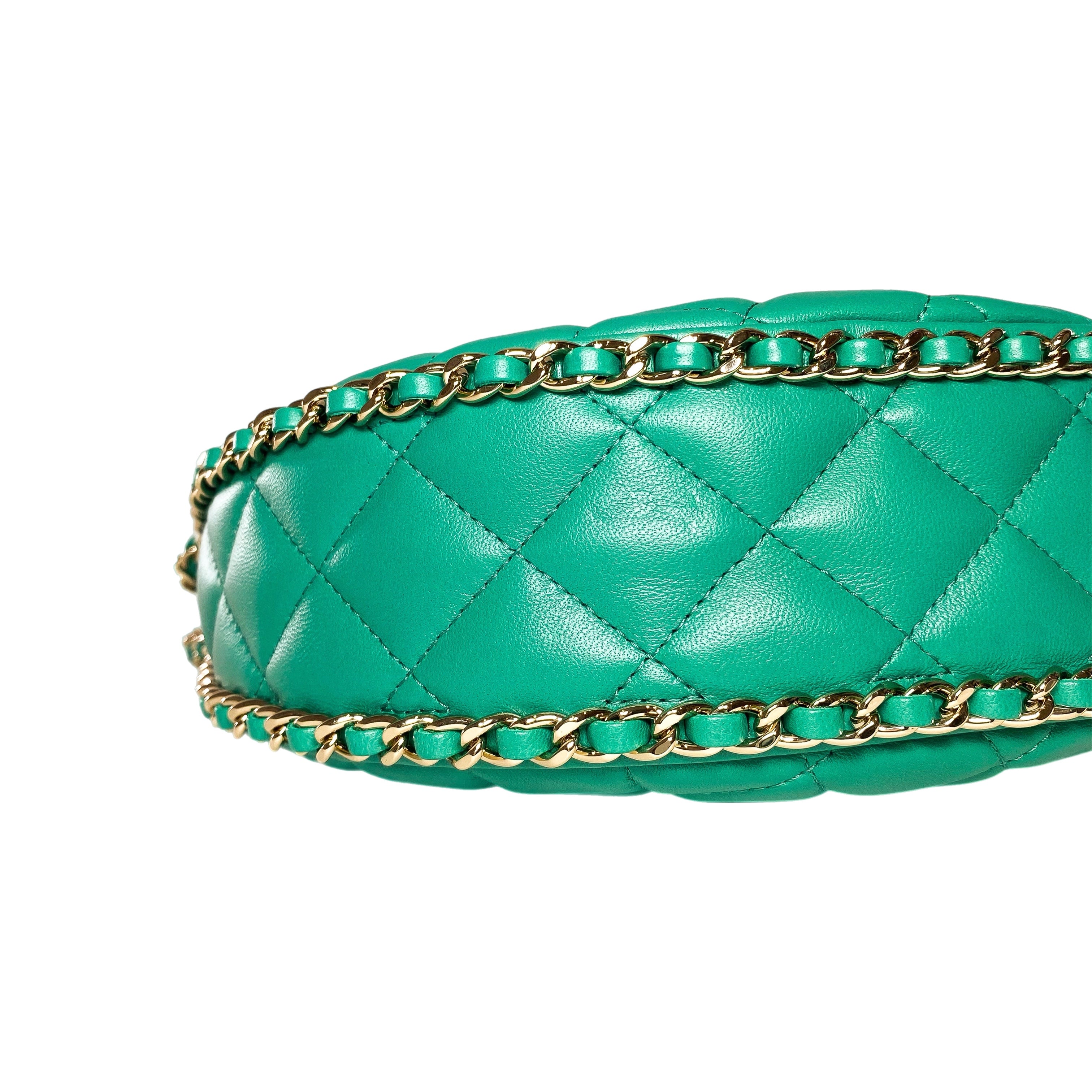 Chanel Small Green Quilted Hobo Bag