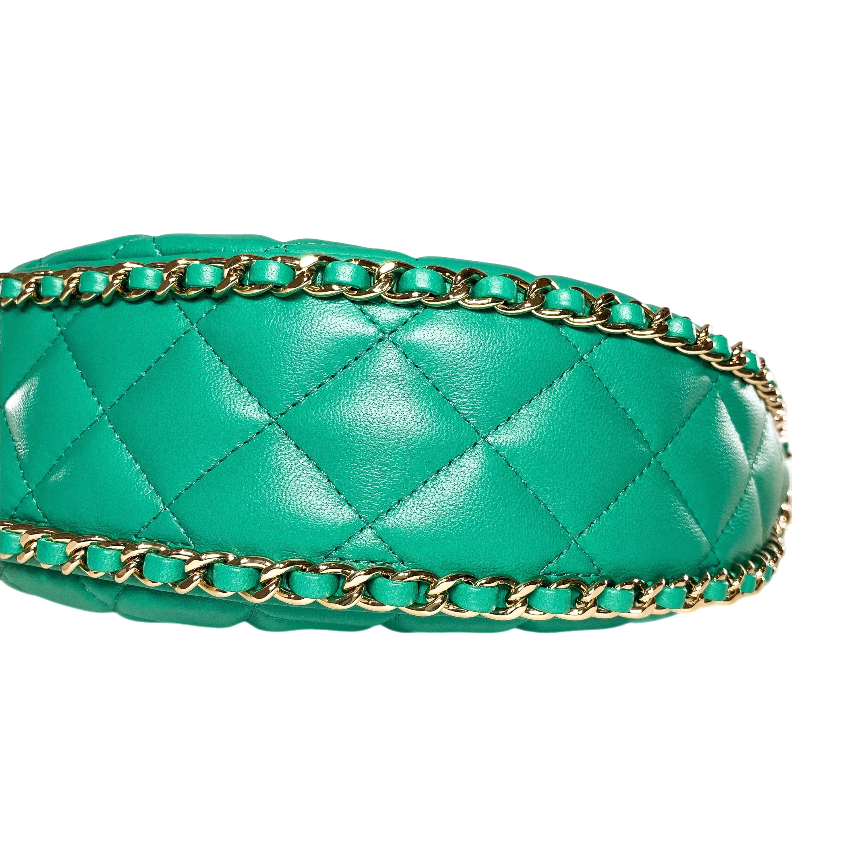 Chanel Small Green Quilted Hobo Bag