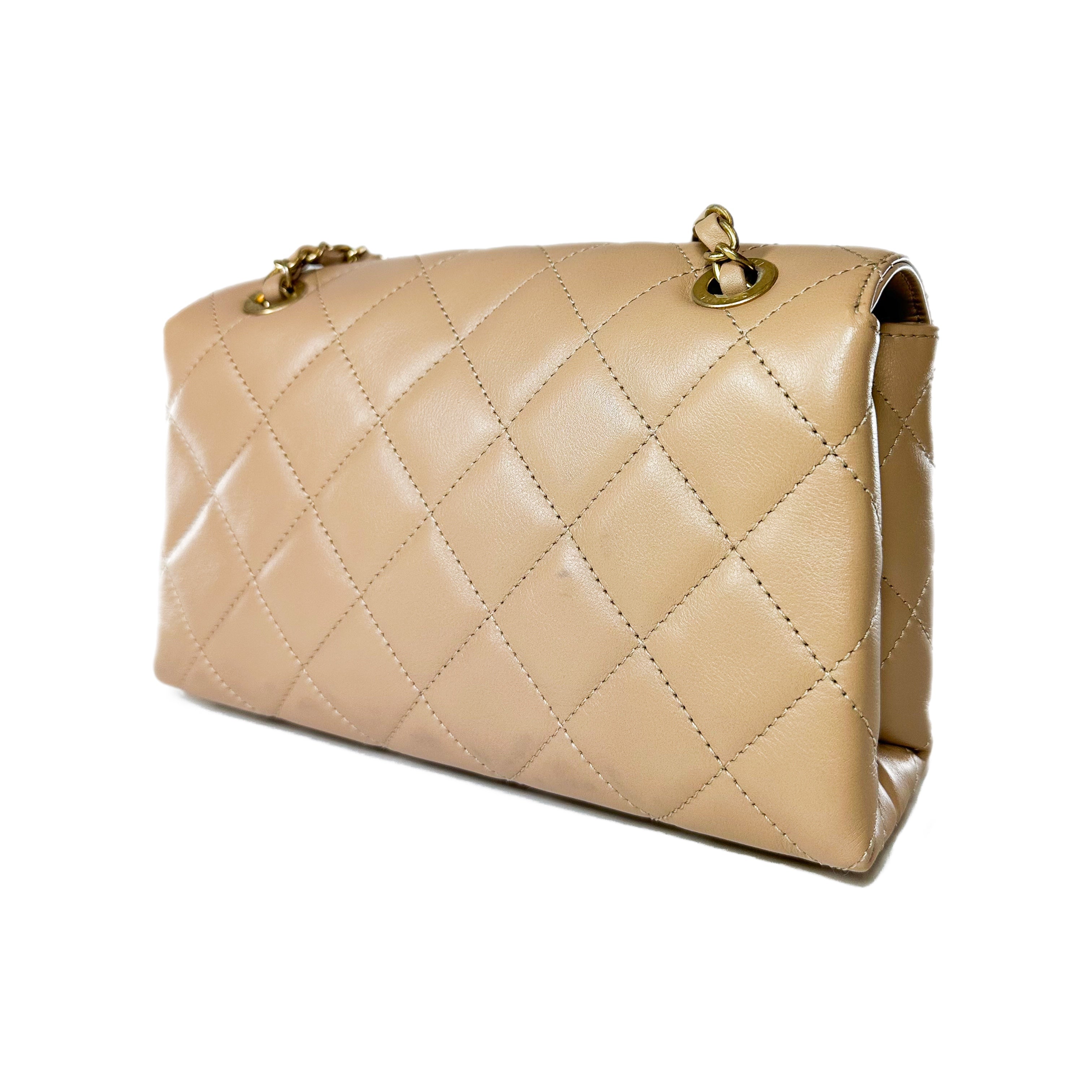 Chanel Beige Enchained Flap Bag