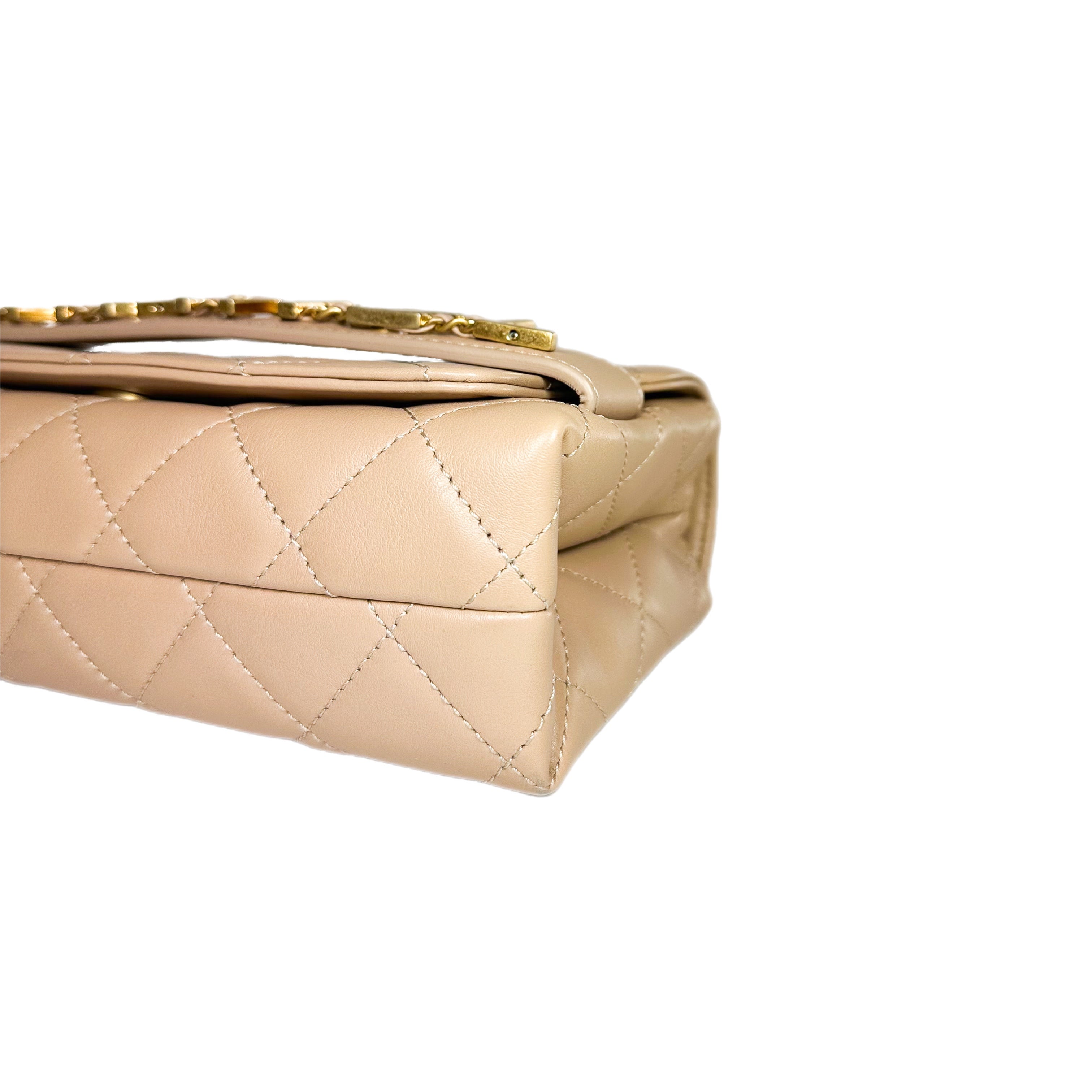 Chanel Beige Enchained Flap Bag