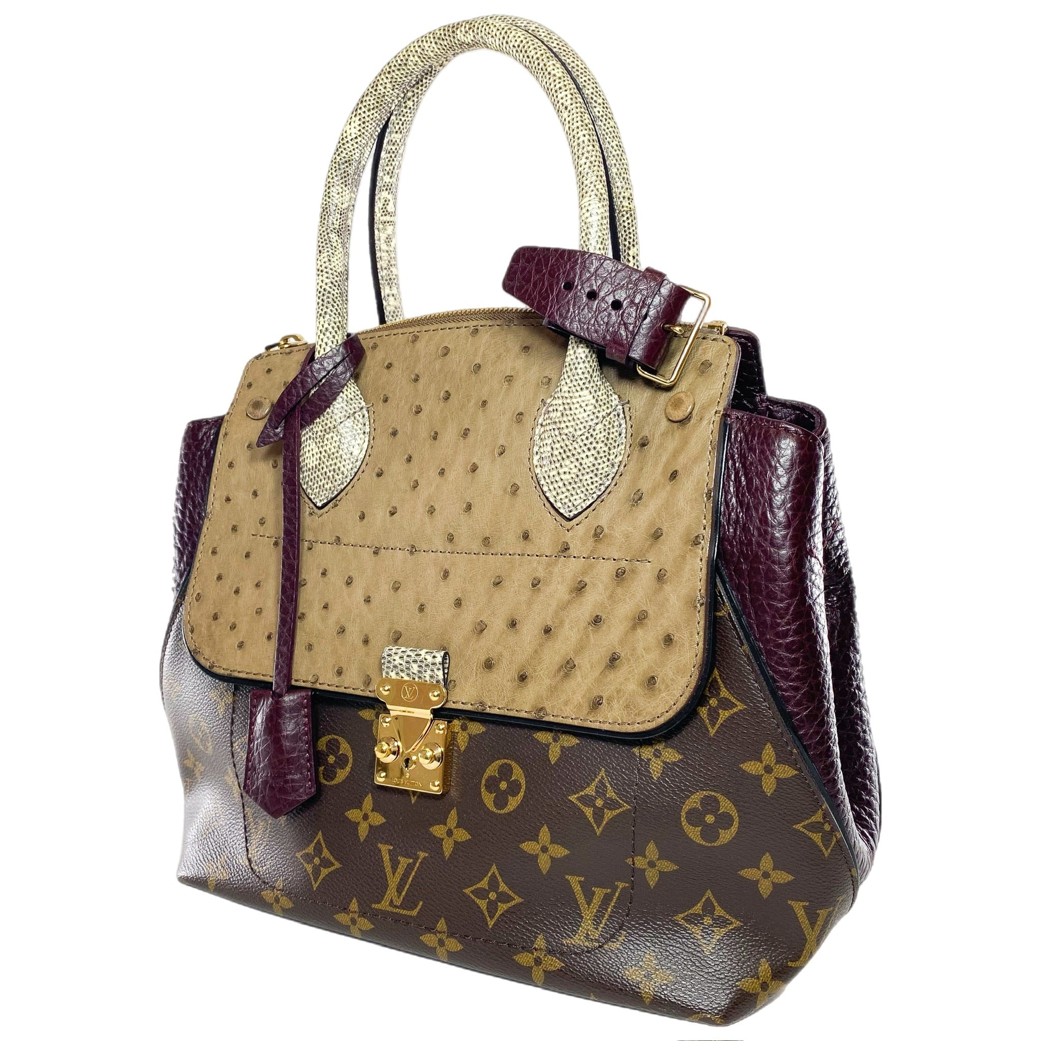 Louis Vuitton Bordeaux Ostrich Lizard Majestueux Tote MM Consign of the Times