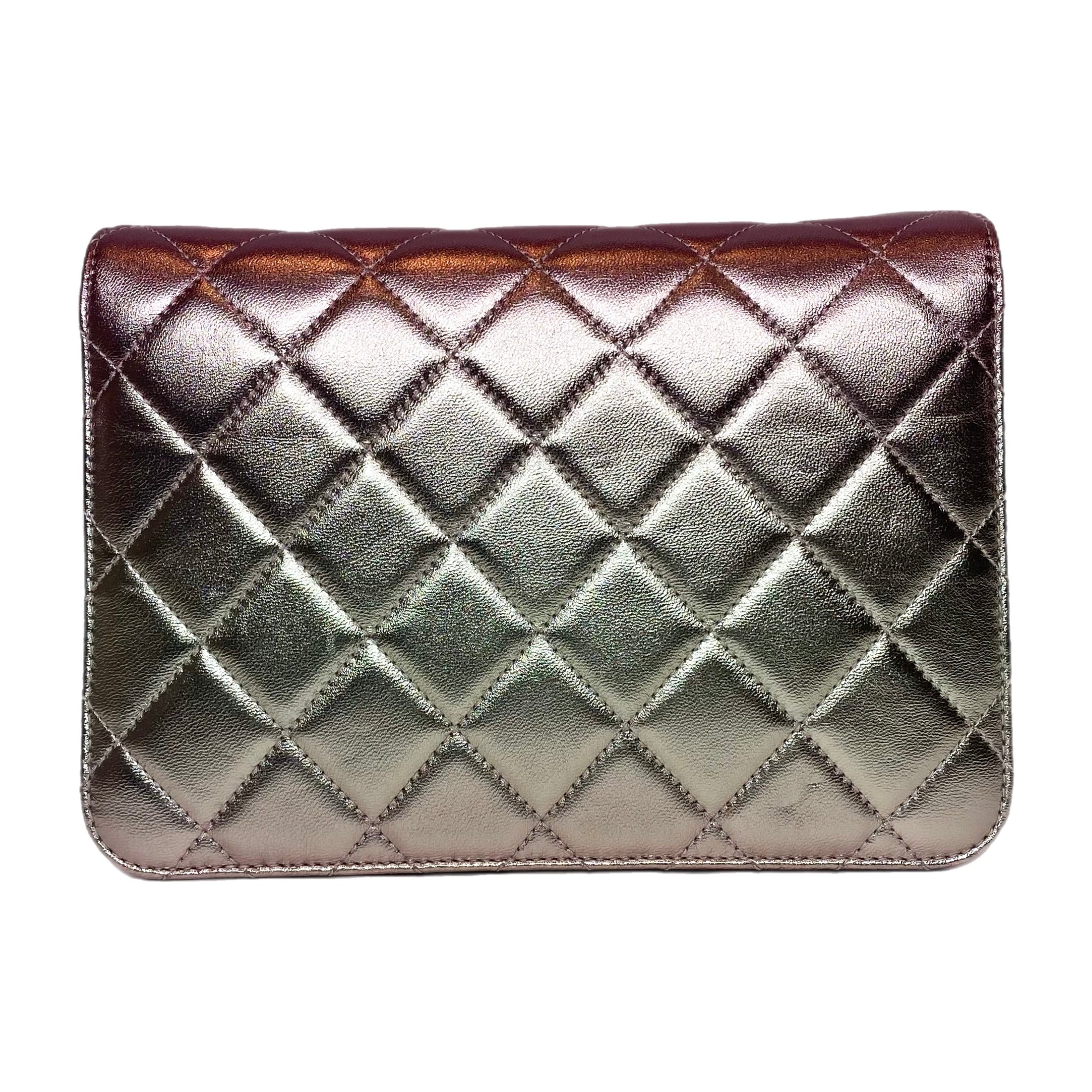 Chanel Like A Wallet Pink Gradient Metallic Quilted Flap Bag