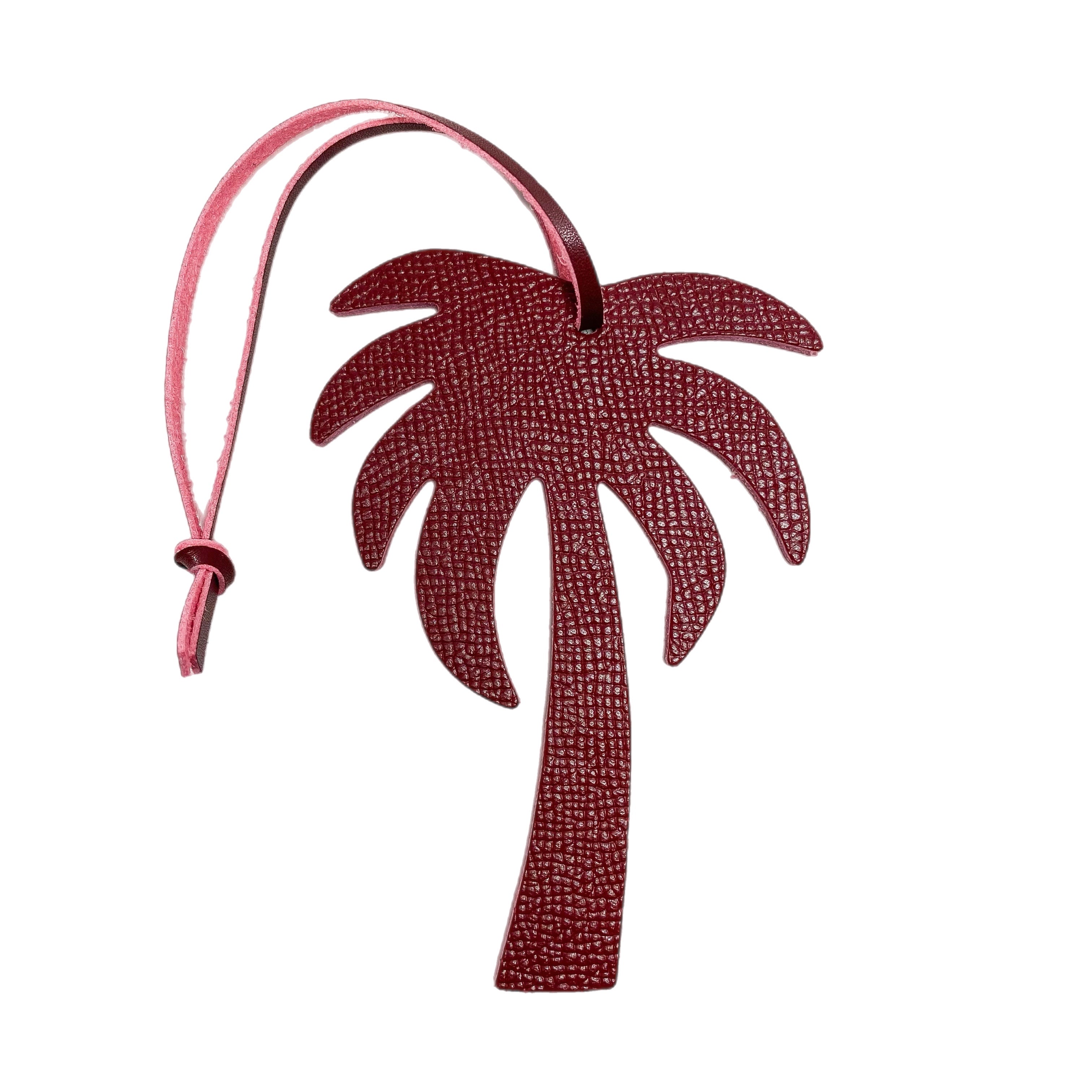 Palm Tree Leather Bag Charm