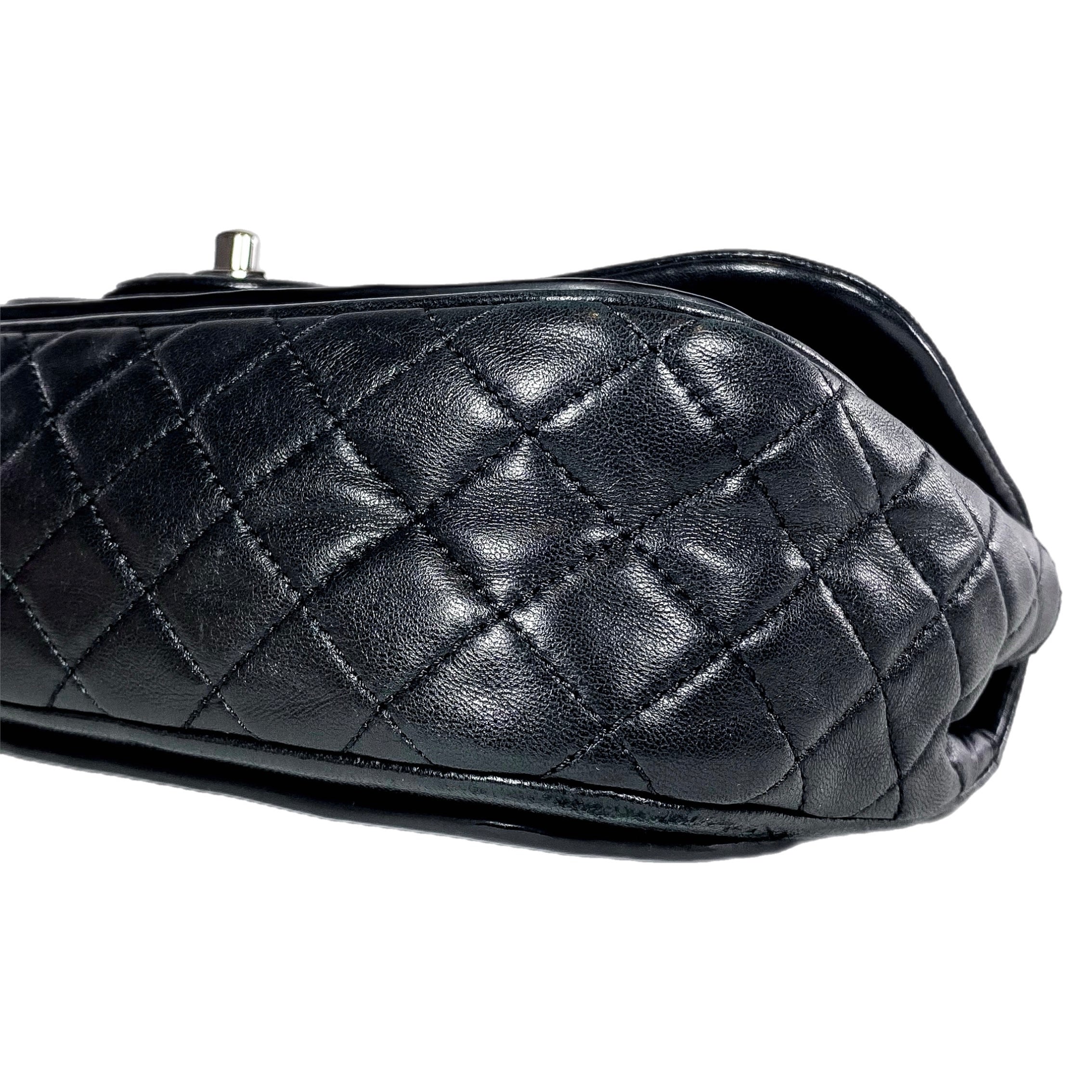 Chanel Black Patent Lambskin Medium Twist Flap Bag