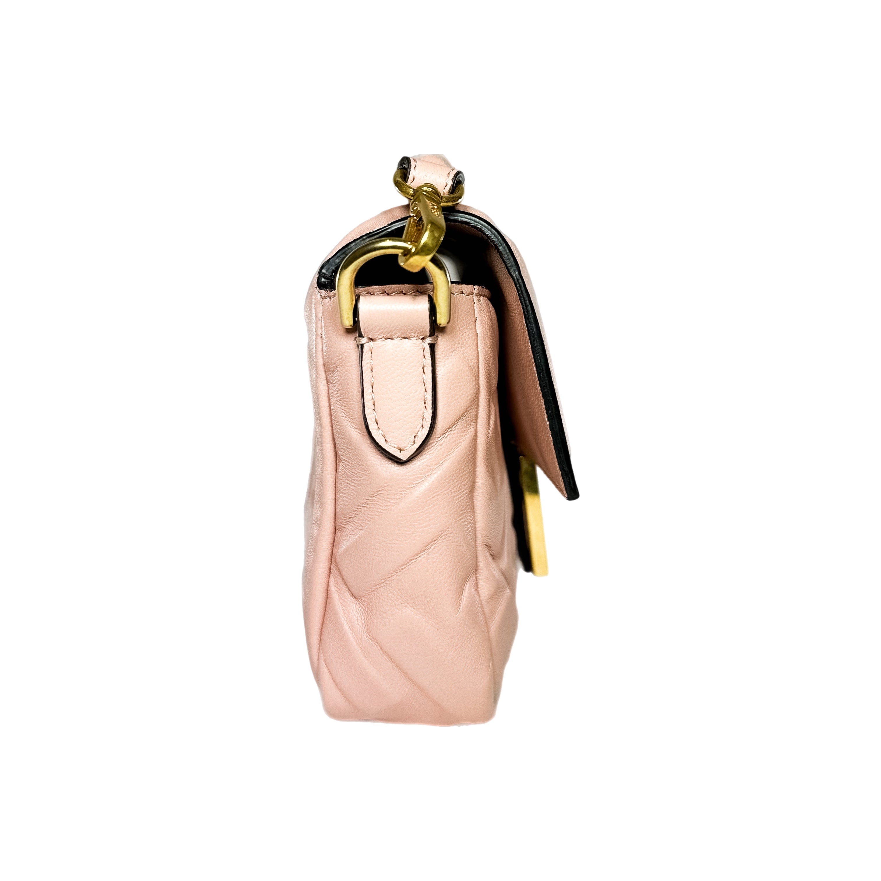 Fendi Rosa Bourbon Small Embossed Baguette