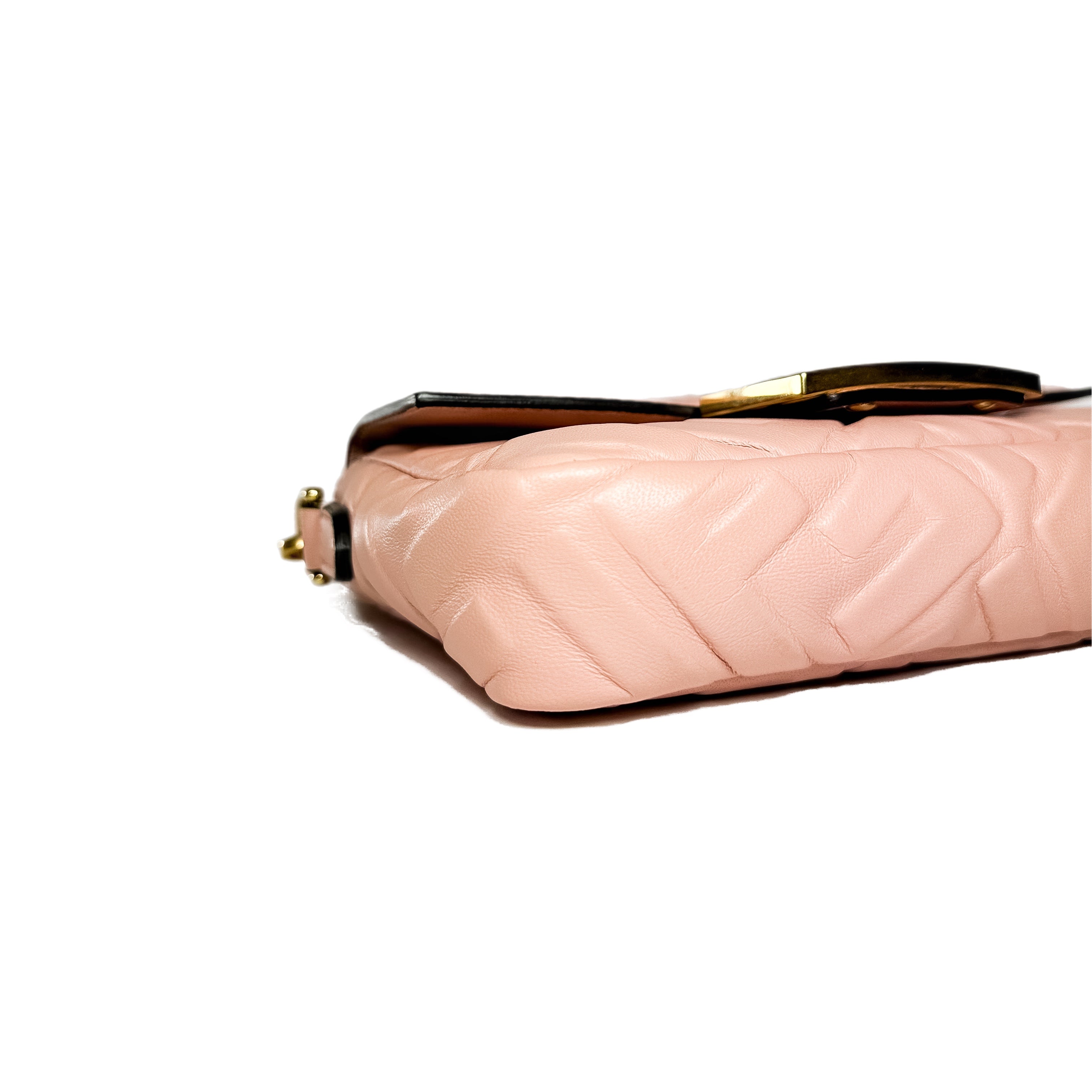 Fendi Rosa Bourbon Small Embossed Baguette