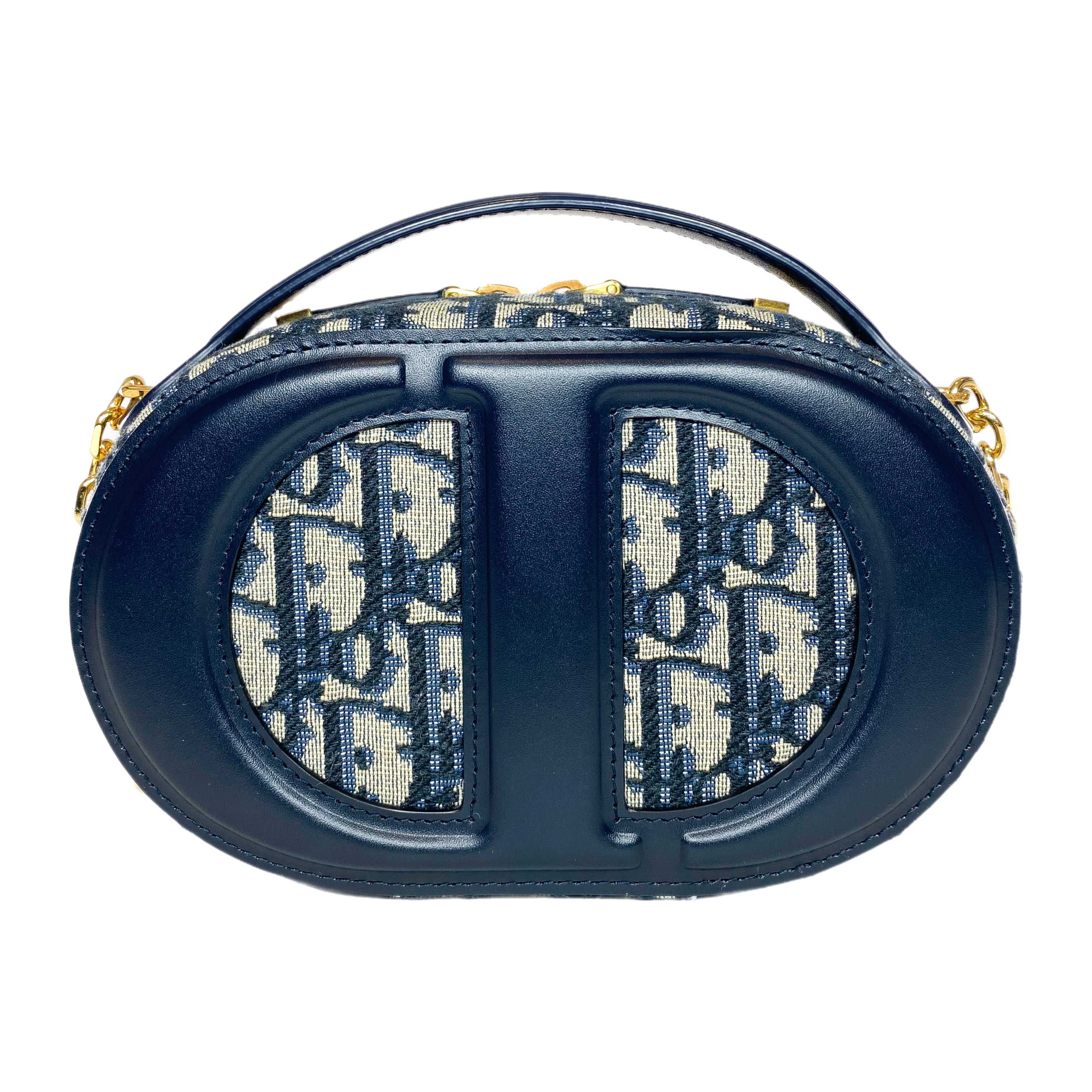 Dior Navy CD Signature Oval Camera Bag