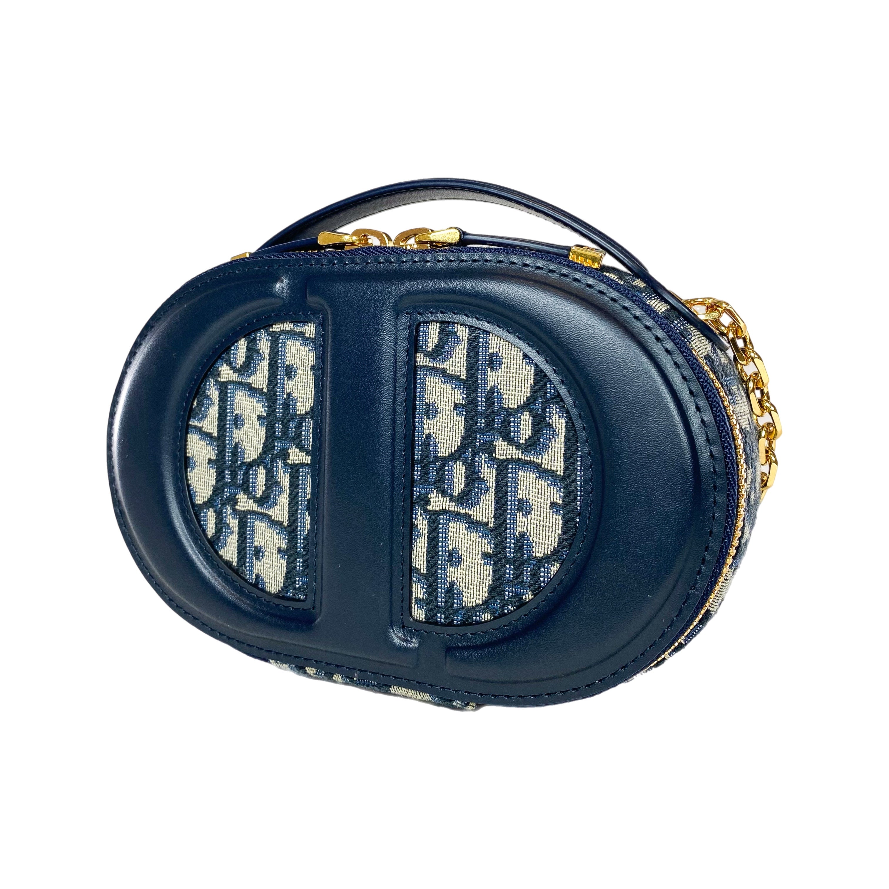 Dior Navy CD Signature Oval Camera Bag