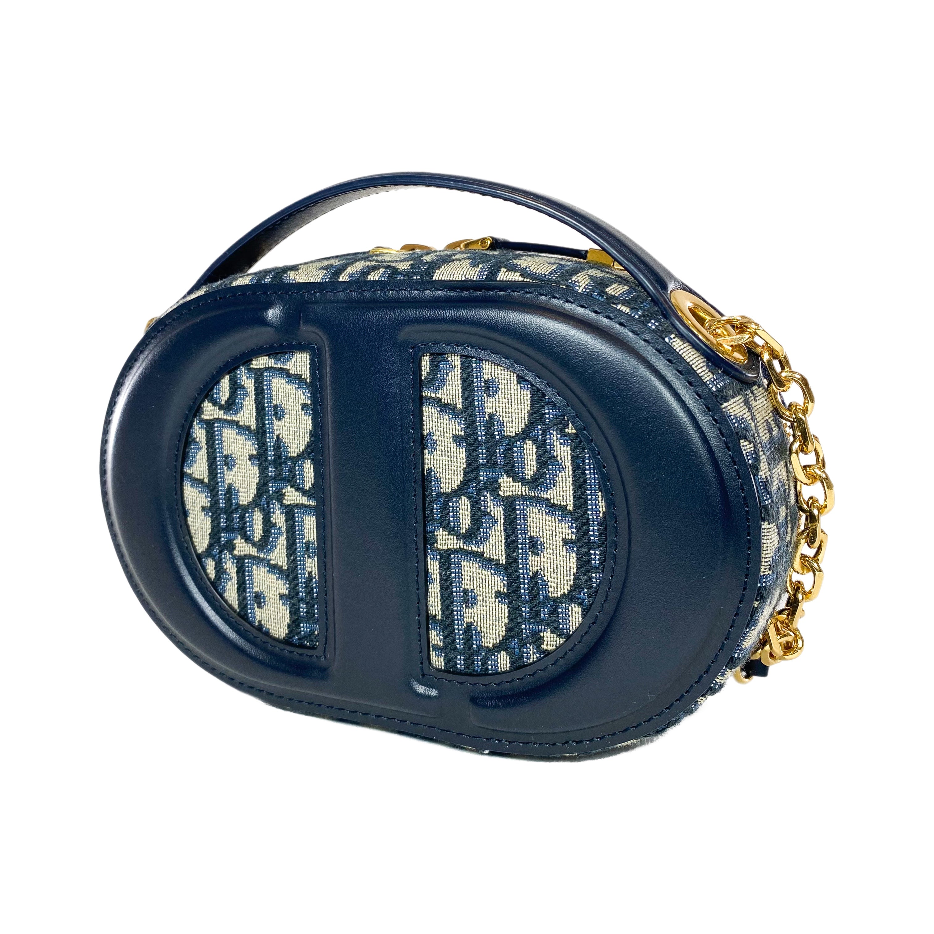 Dior Navy CD Signature Oval Camera Bag