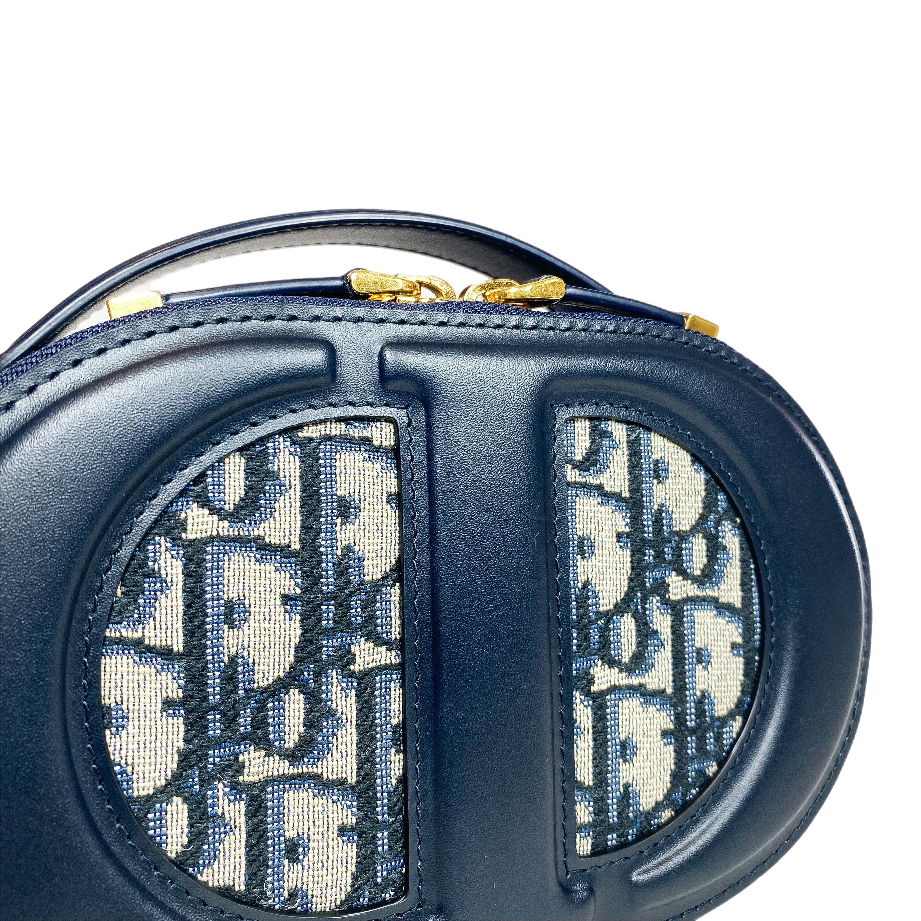 Dior Navy CD Signature Oval Camera Bag