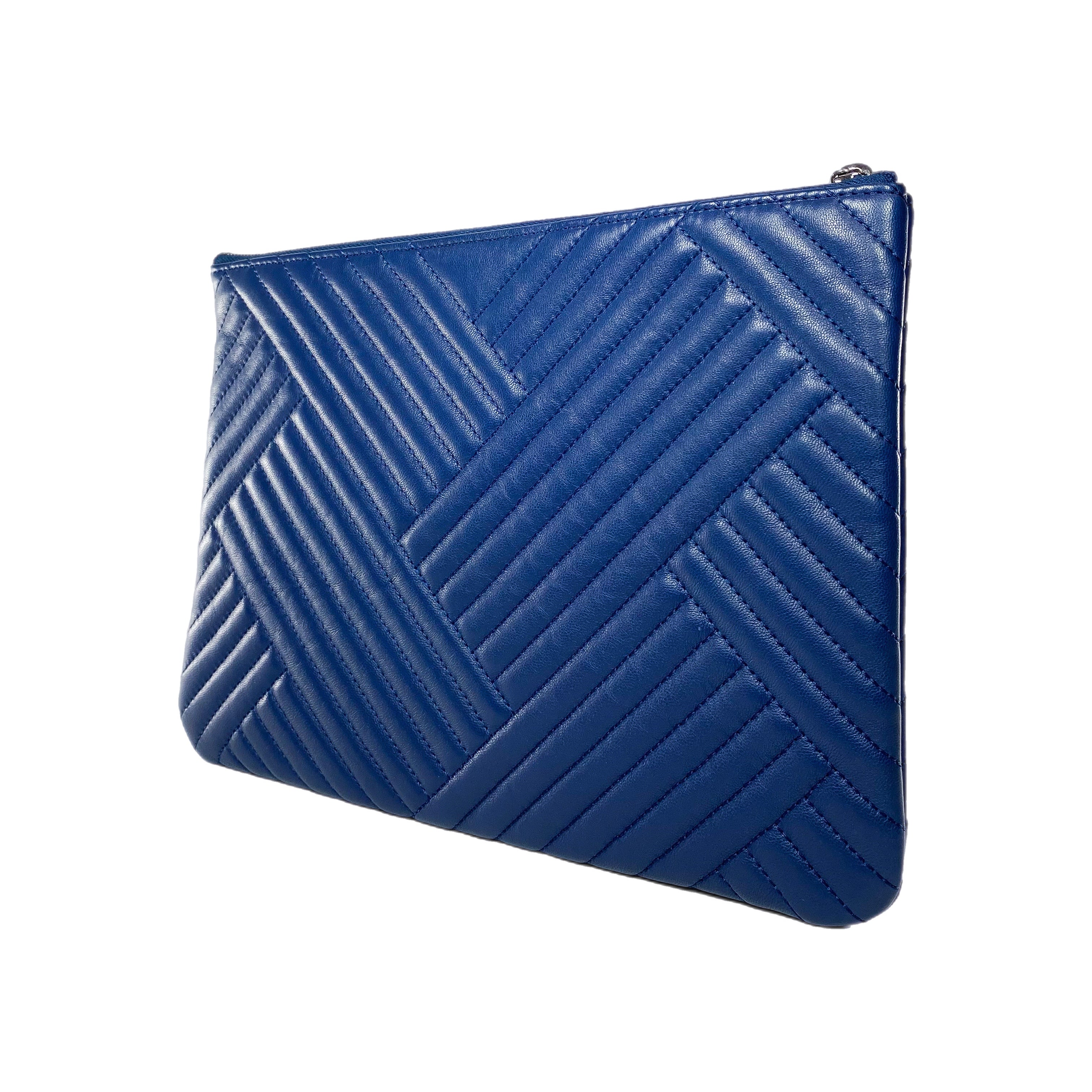 Chanel Navy Padded O Case