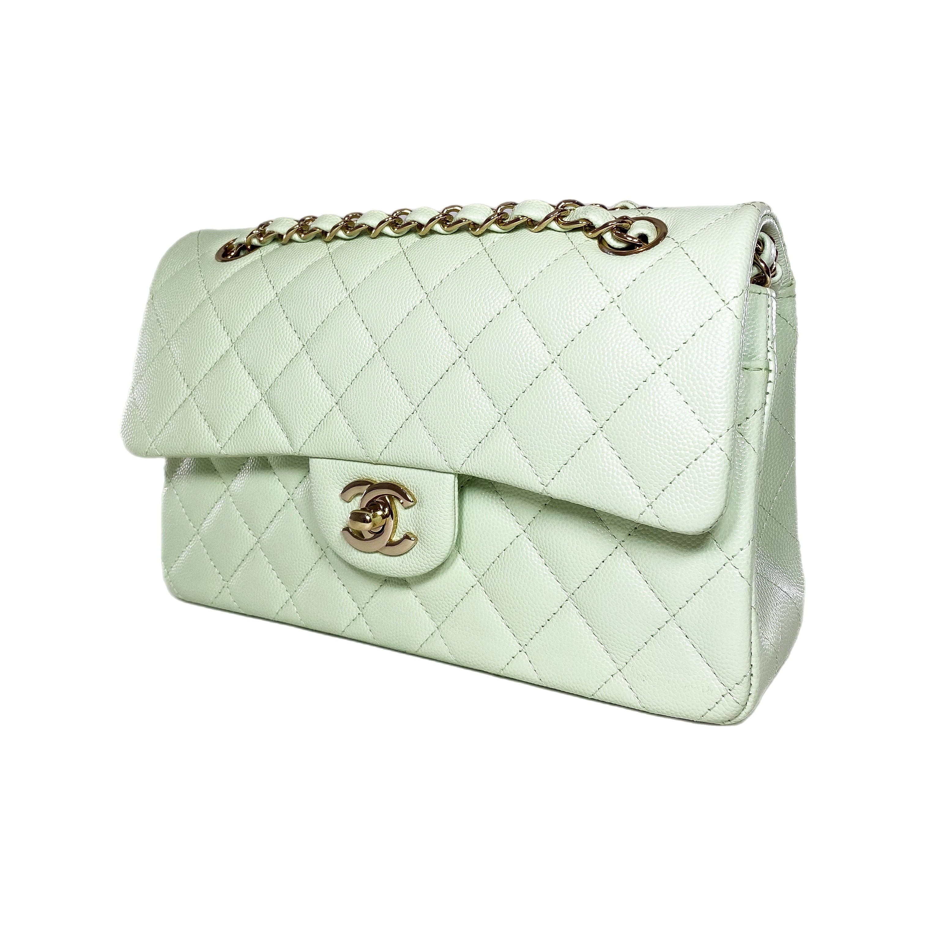 Chanel Mint Small Double Flap Bag