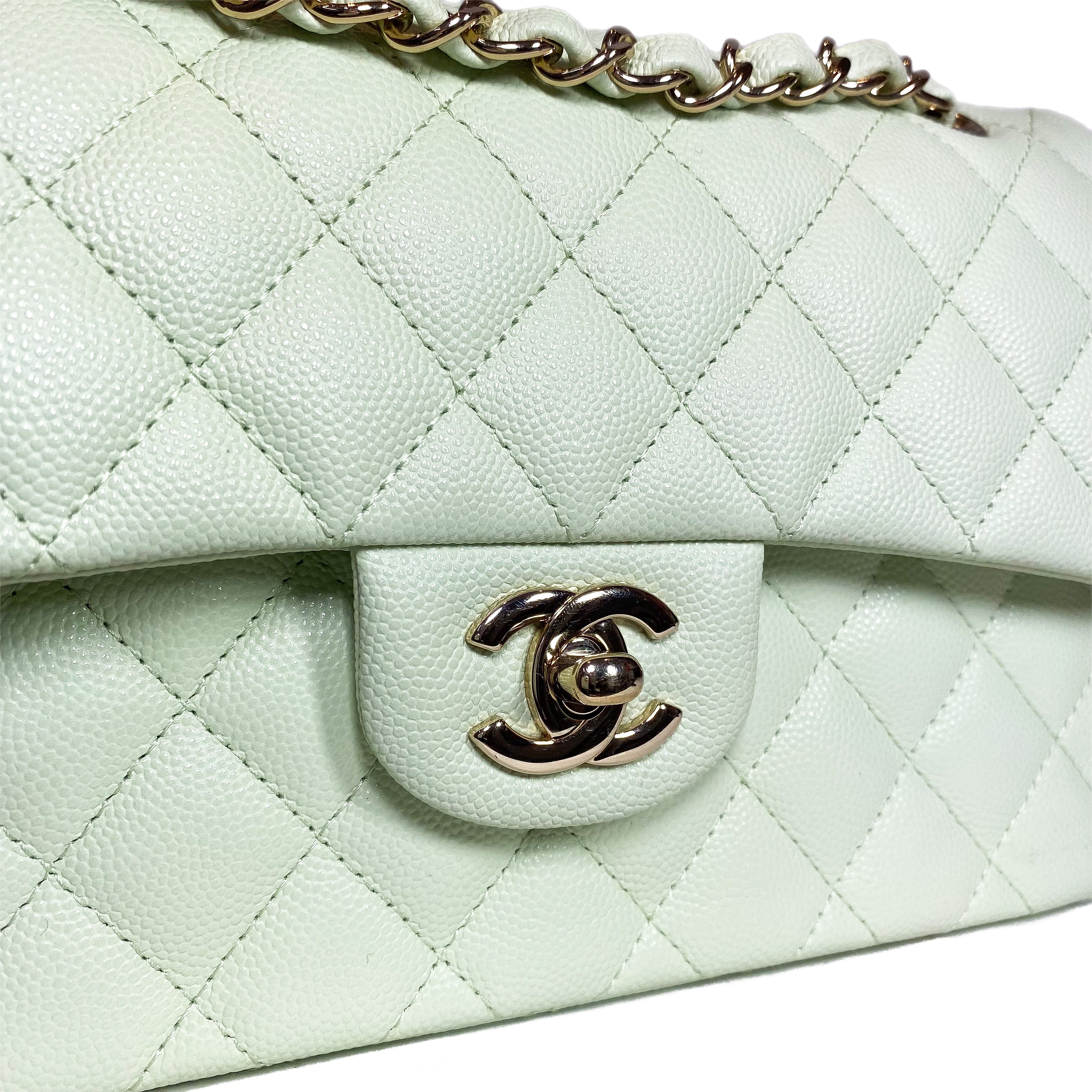 Chanel Mint Small Double Flap Bag