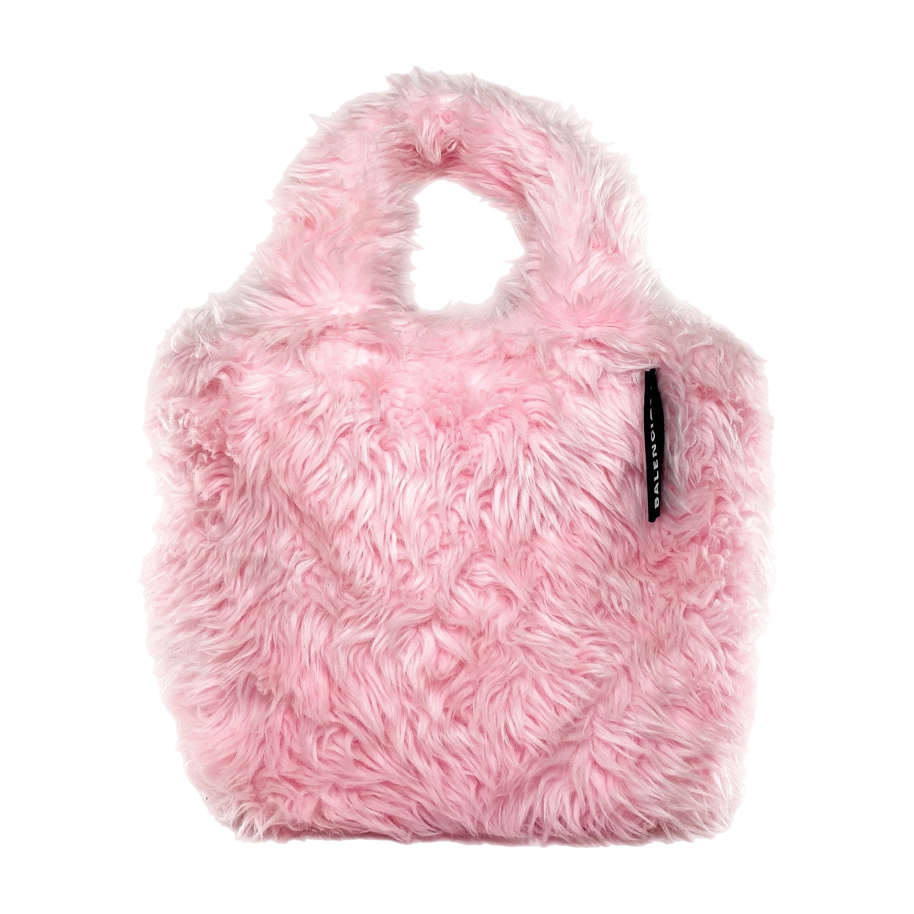 Balenciaga XXS Pink Faux Fur Everyday Tote