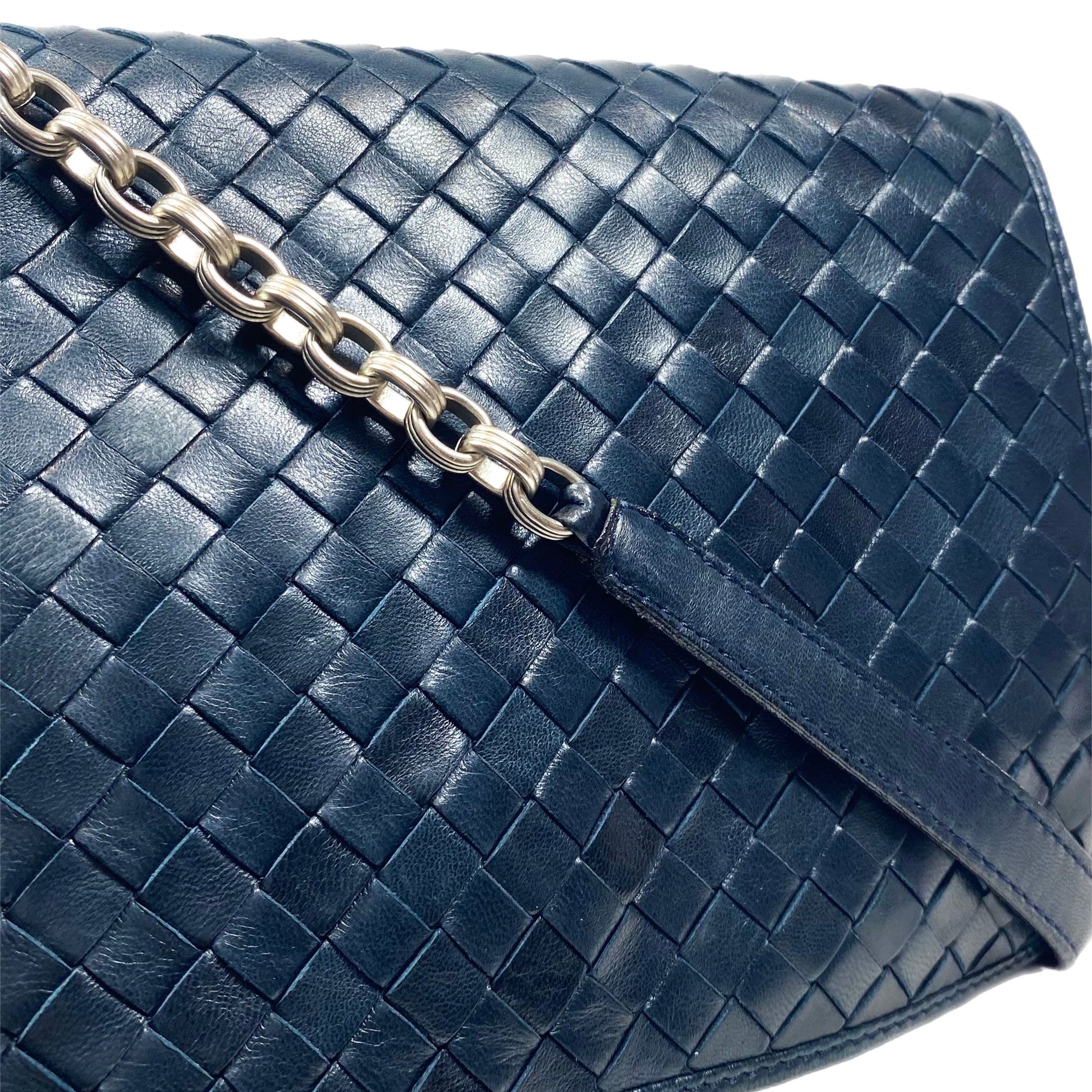 Bottega Veneta Navy Flap Bag