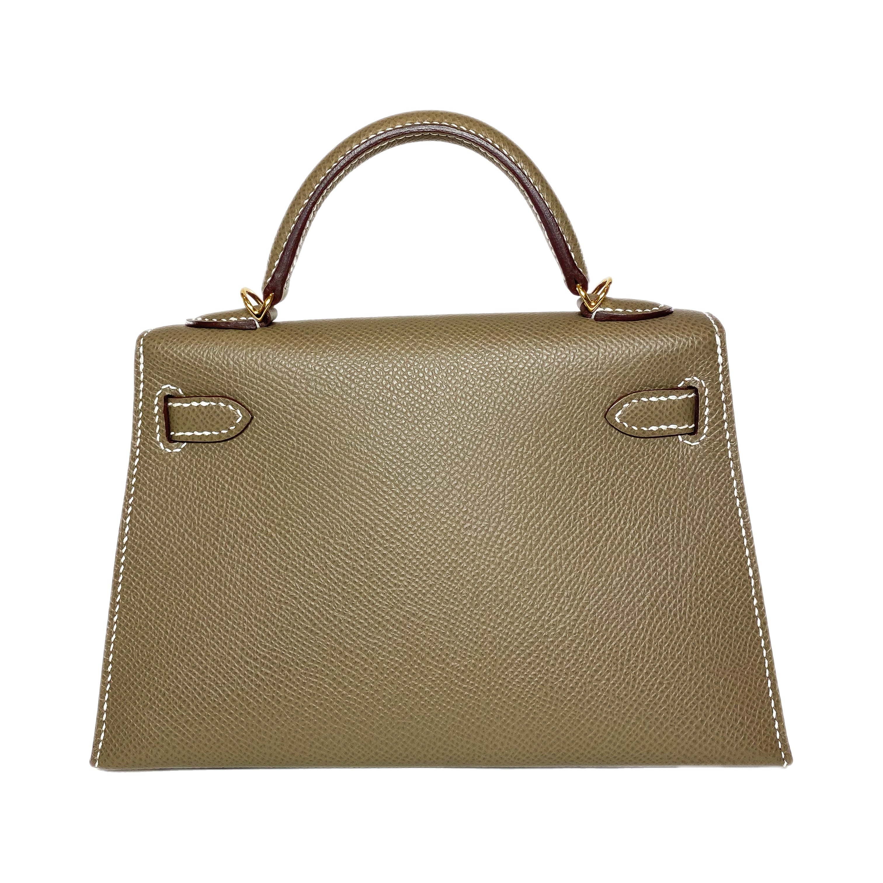 Hermes Mini Kelly 20 Etoupe Epsom Palladium Hardware