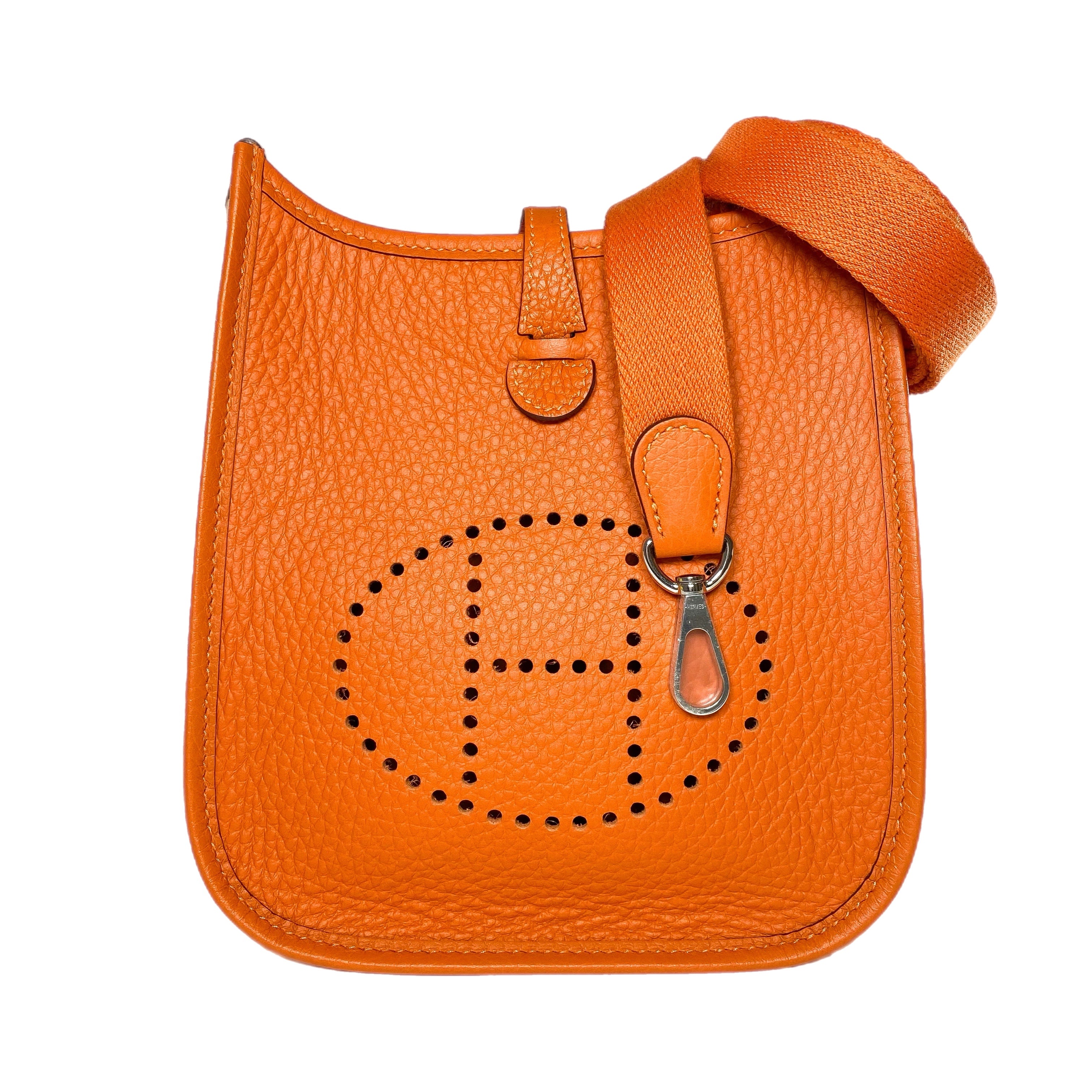 Hermes Evelyne TPM Orange Clemence Palladium Hardware