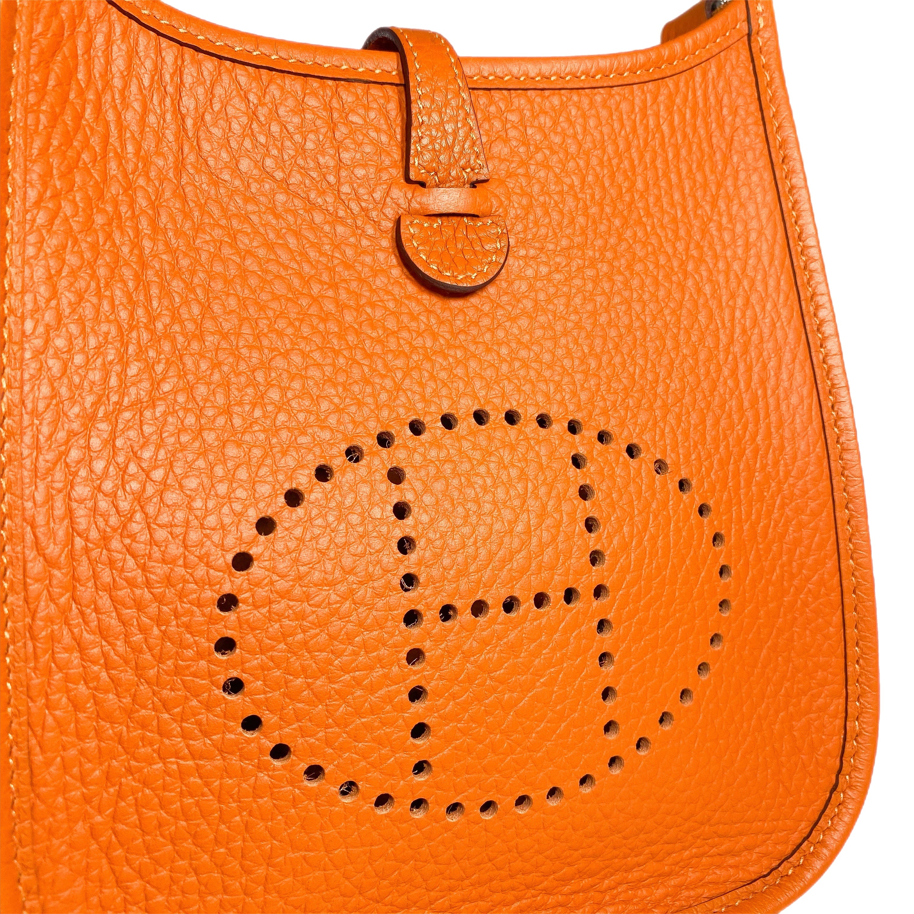 Hermes Evelyne TPM Orange Clemence Palladium Hardware